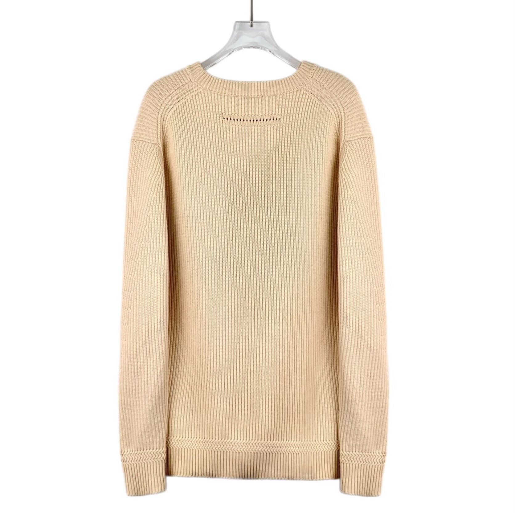 Ermenegildo Zegna Ermenegildo Zegna Knit Striped Beige Sweater L Men Size US L / EU 52-54 / 3 - 2 Thumbnail