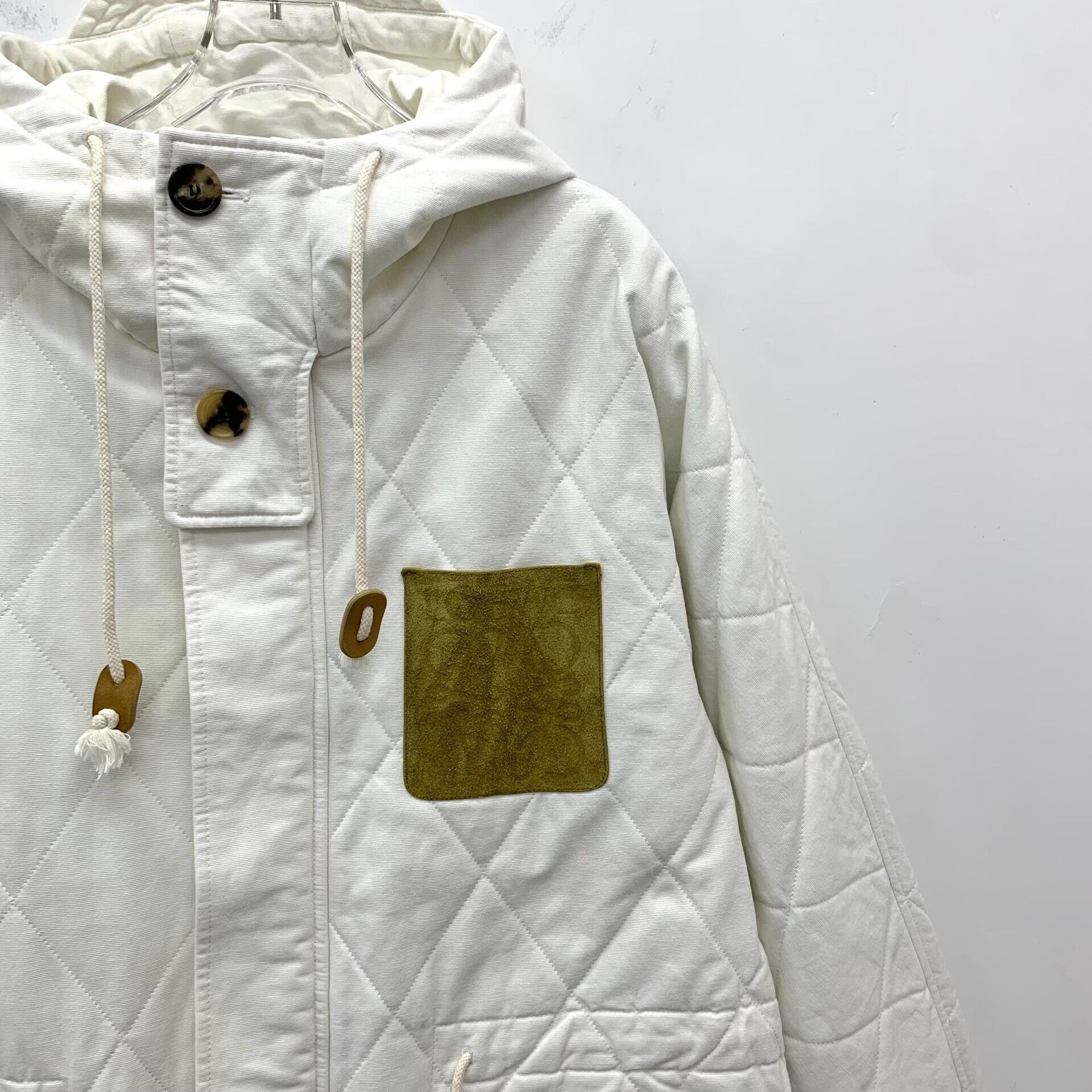 Loewe Loewe Cotton Plaid White Jacket L Women Size L / US 10 / IT 46 - 3 Thumbnail