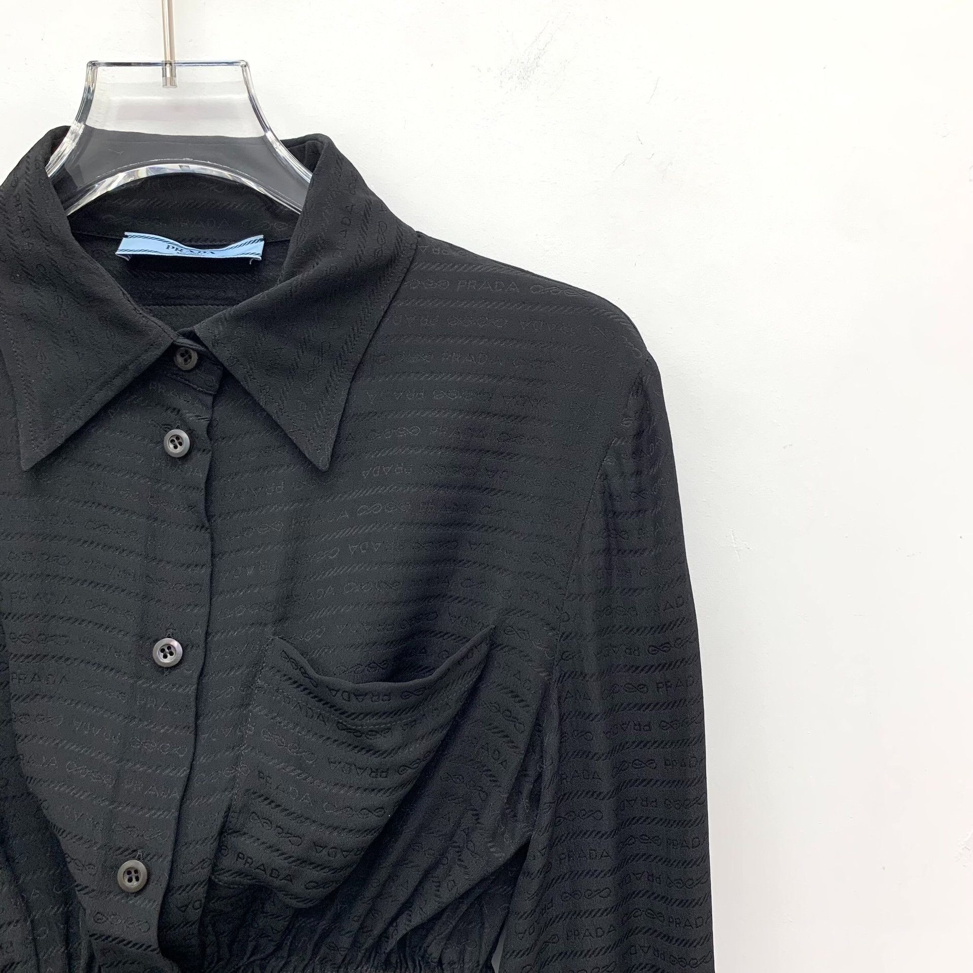 Prada Prada Retro Striped Black Button Up M Women Size M / US 6-8 / IT 42-44 - 3 Thumbnail