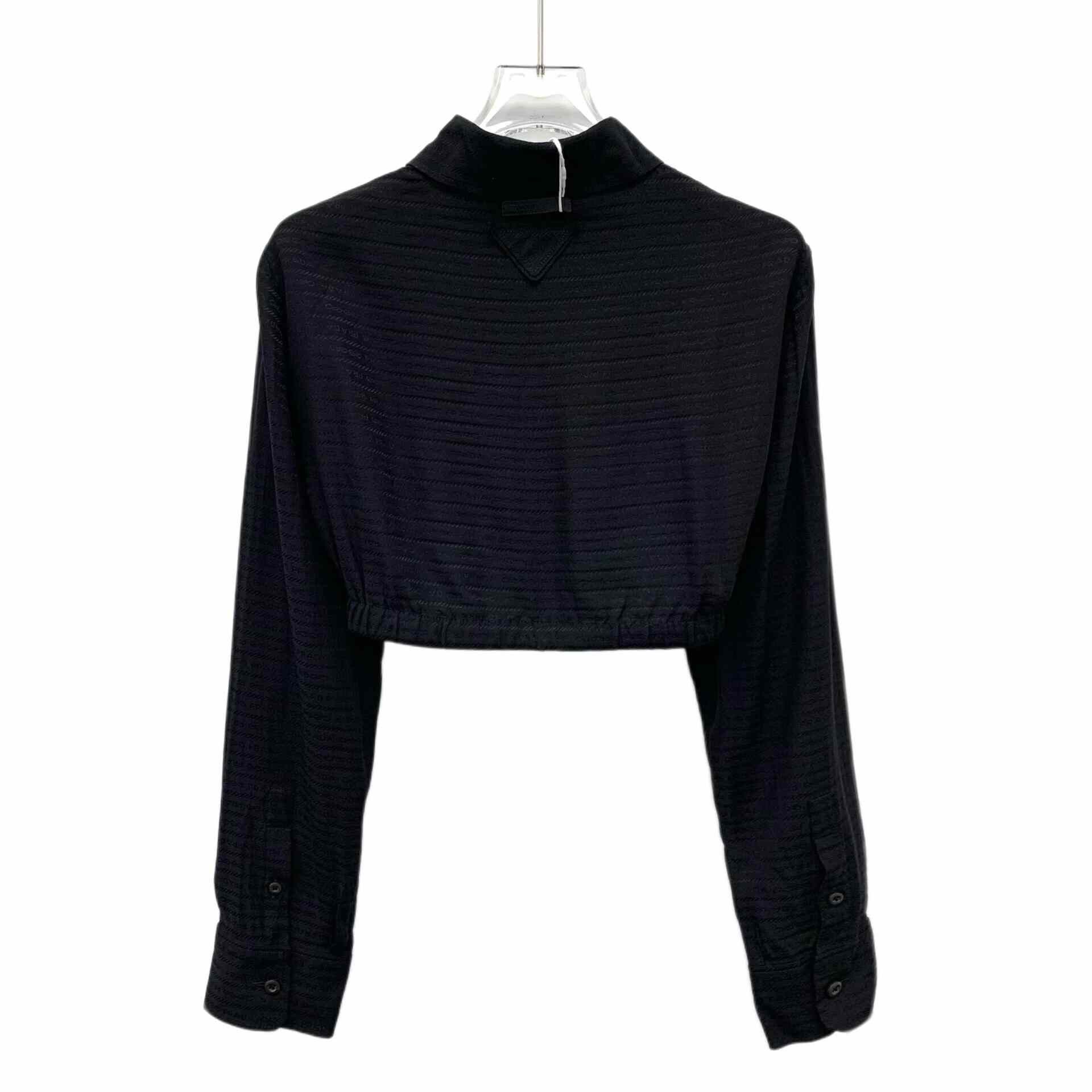 Prada Prada Retro Striped Black Button Up M Women Size M / US 6-8 / IT 42-44 - 2 Thumbnail