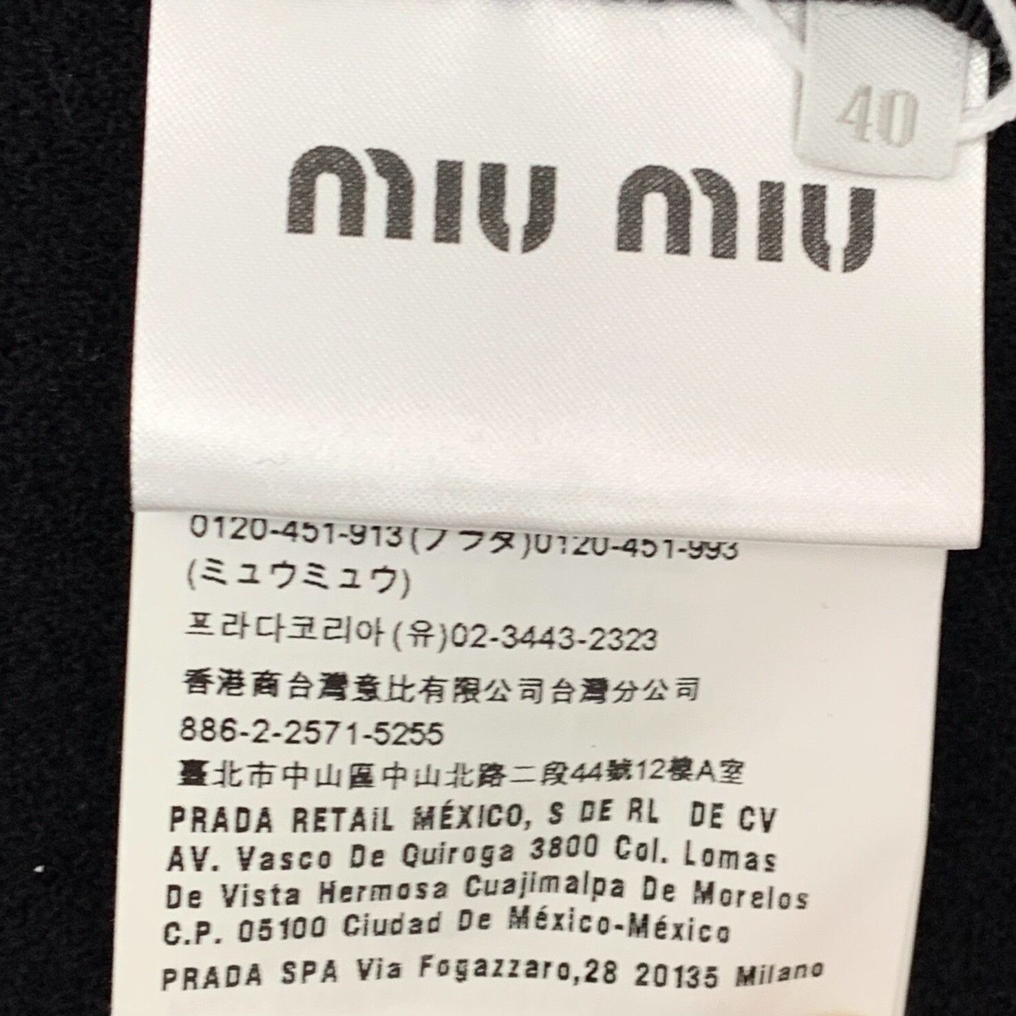 Miu Miu Miu Miu Cotton Black Coat L Women Size L / US 10 / IT 46 - 6 Thumbnail