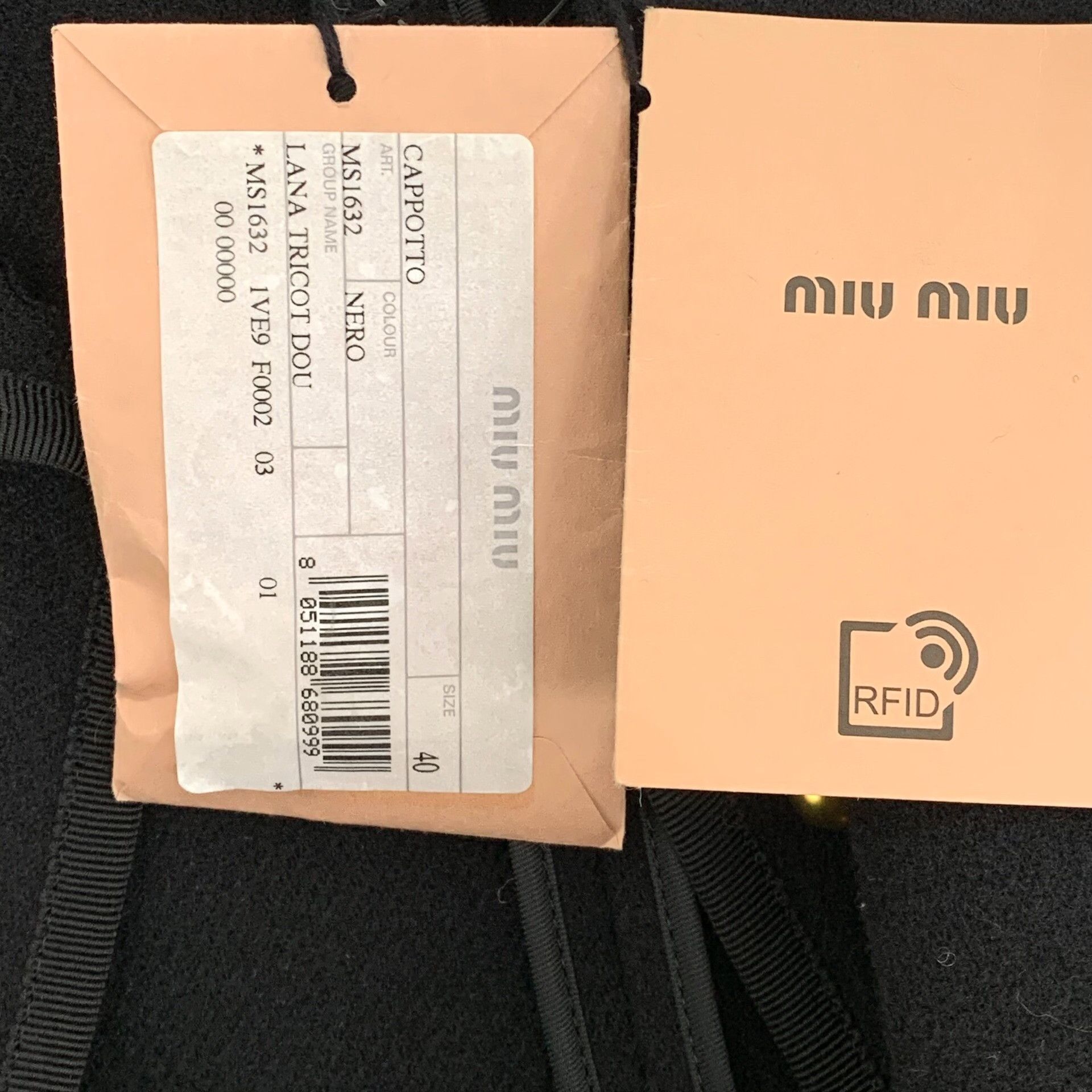 Miu Miu Miu Miu Cotton Black Coat L Women Size L / US 10 / IT 46 - 9 Thumbnail