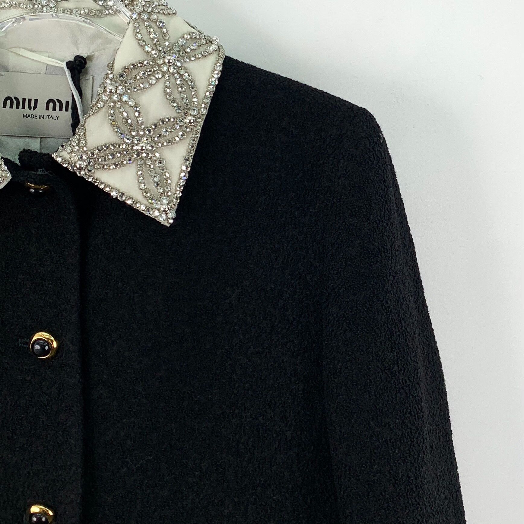 Miu Miu Miu Miu Wool Black Jacket L Women Size L / US 10 / IT 46 - 3 Thumbnail