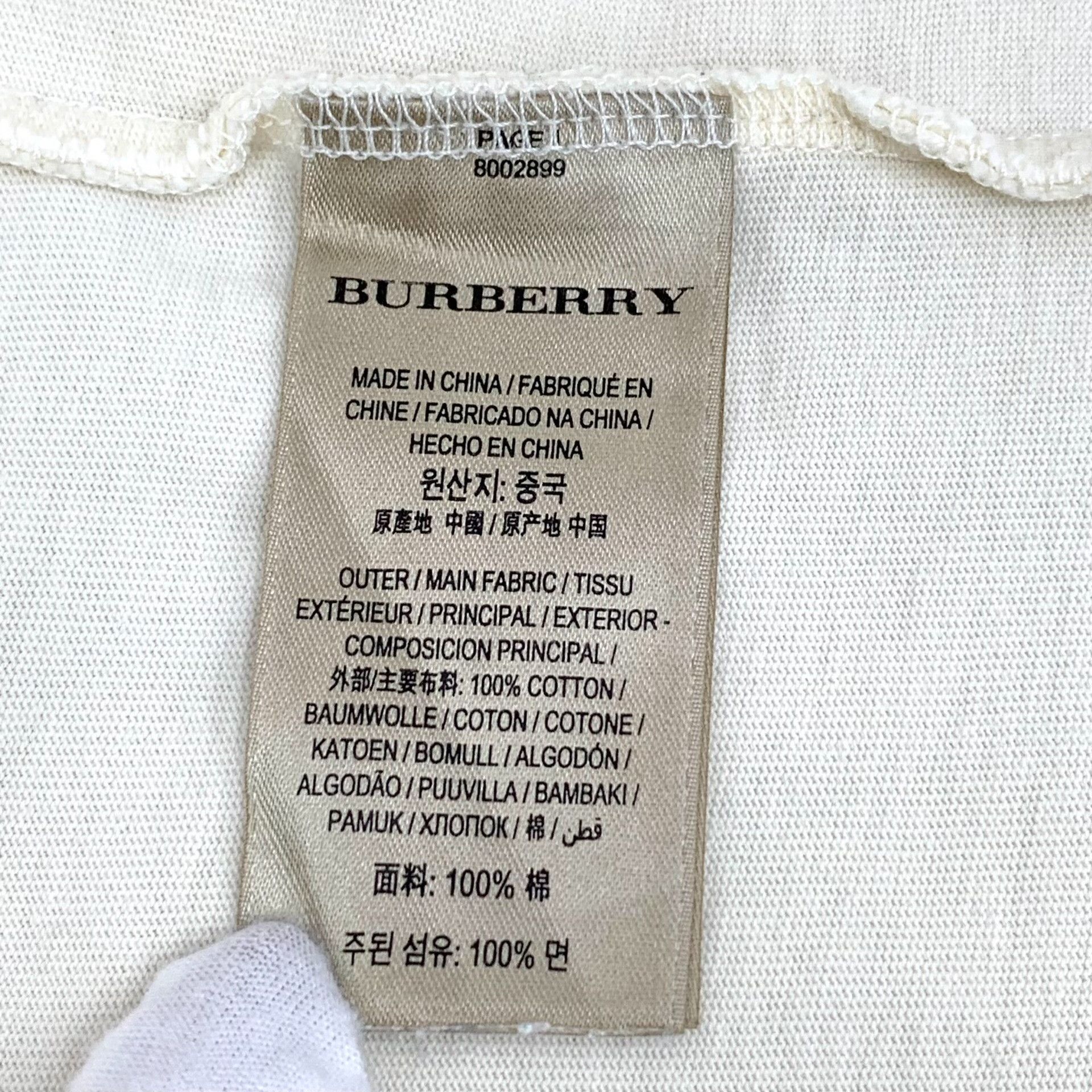 Burberry Burberry Cotton Printed White T-Shirt XL Women Size XL / US 12-14 / IT 48-50 - 6 Thumbnail
