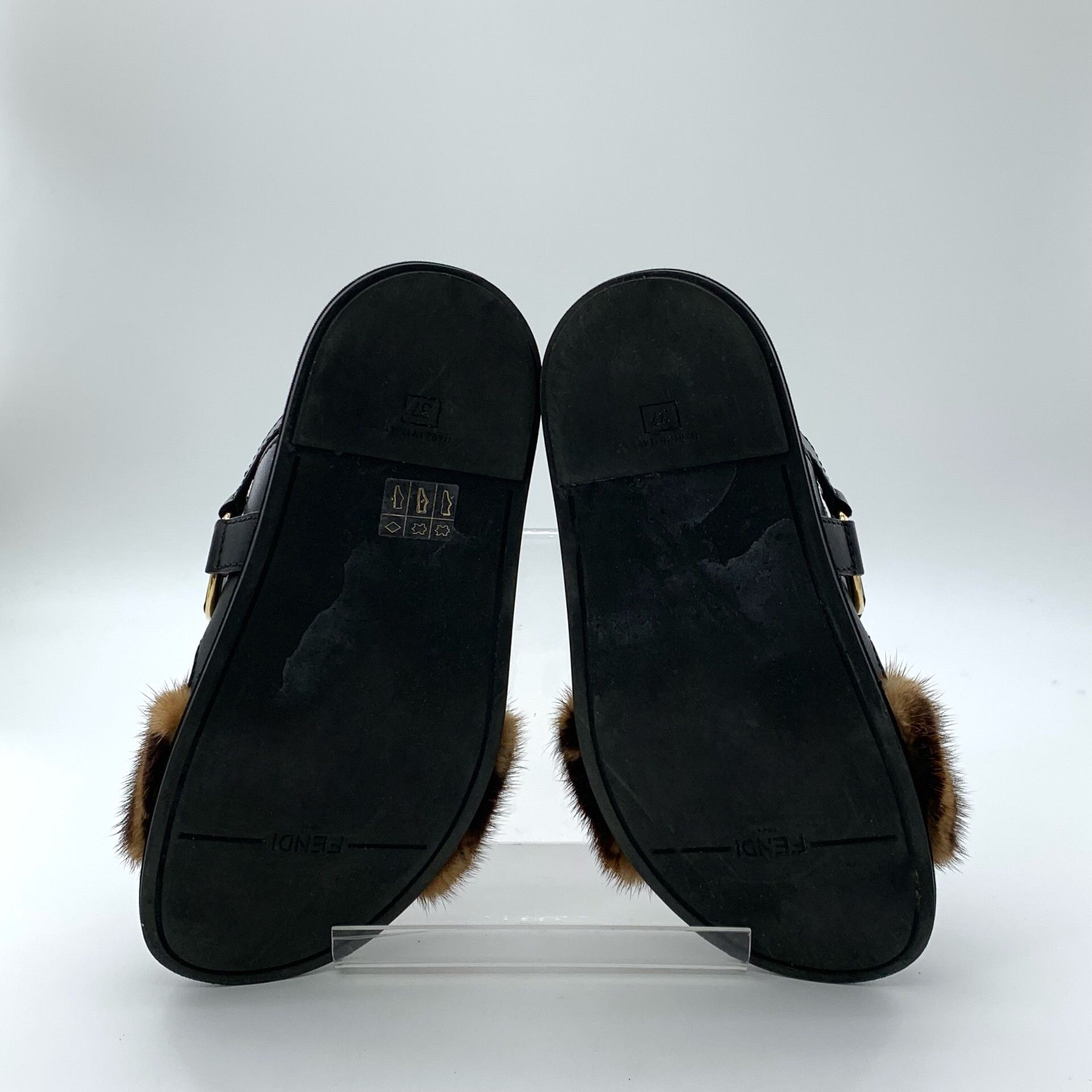Fendi Fendi Retro Black Sandals 37 Women Size US 6.5 / IT 36.5 - 5 Thumbnail