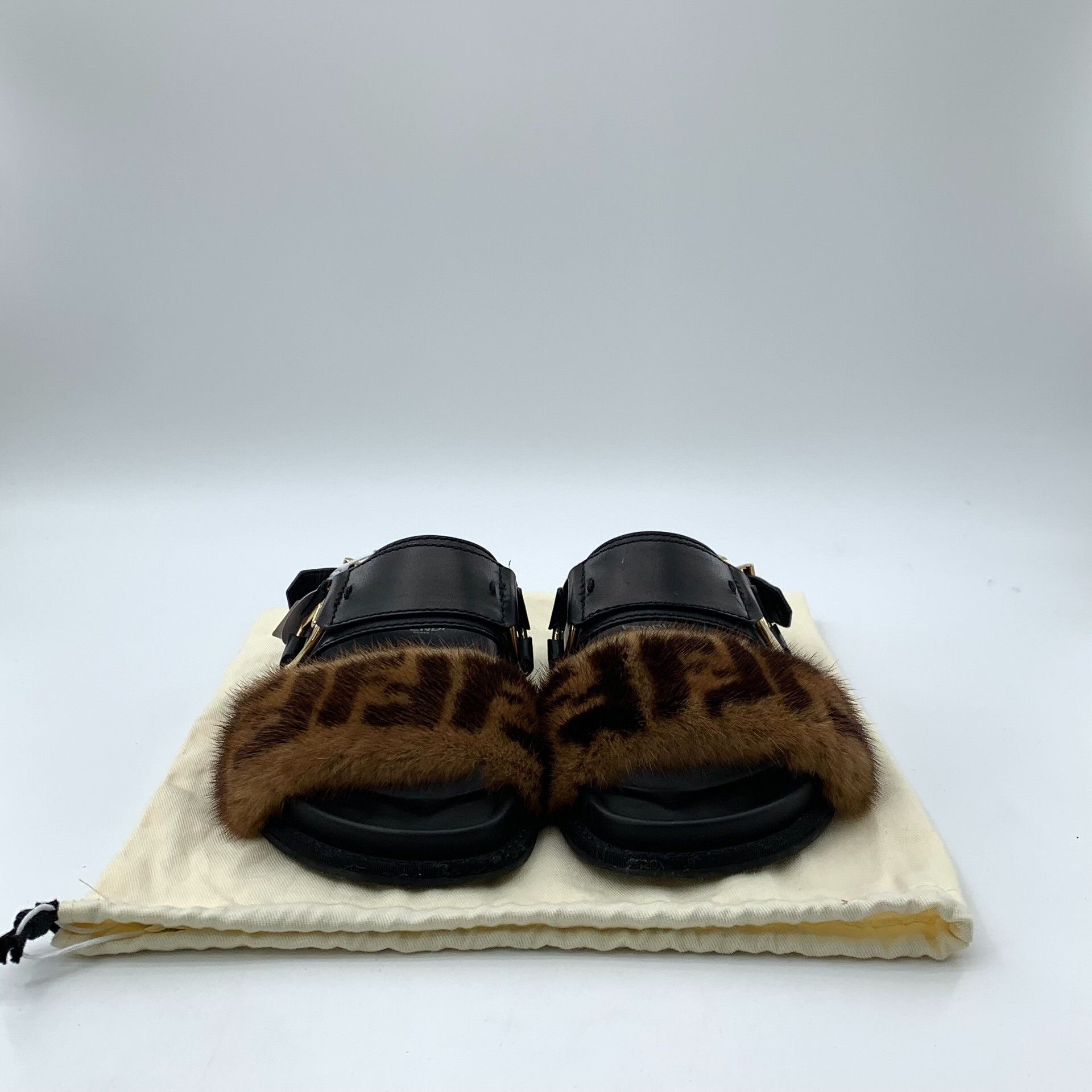 Fendi Fendi Retro Black Sandals 37 Women Size US 6.5 / IT 36.5 - 8 Thumbnail