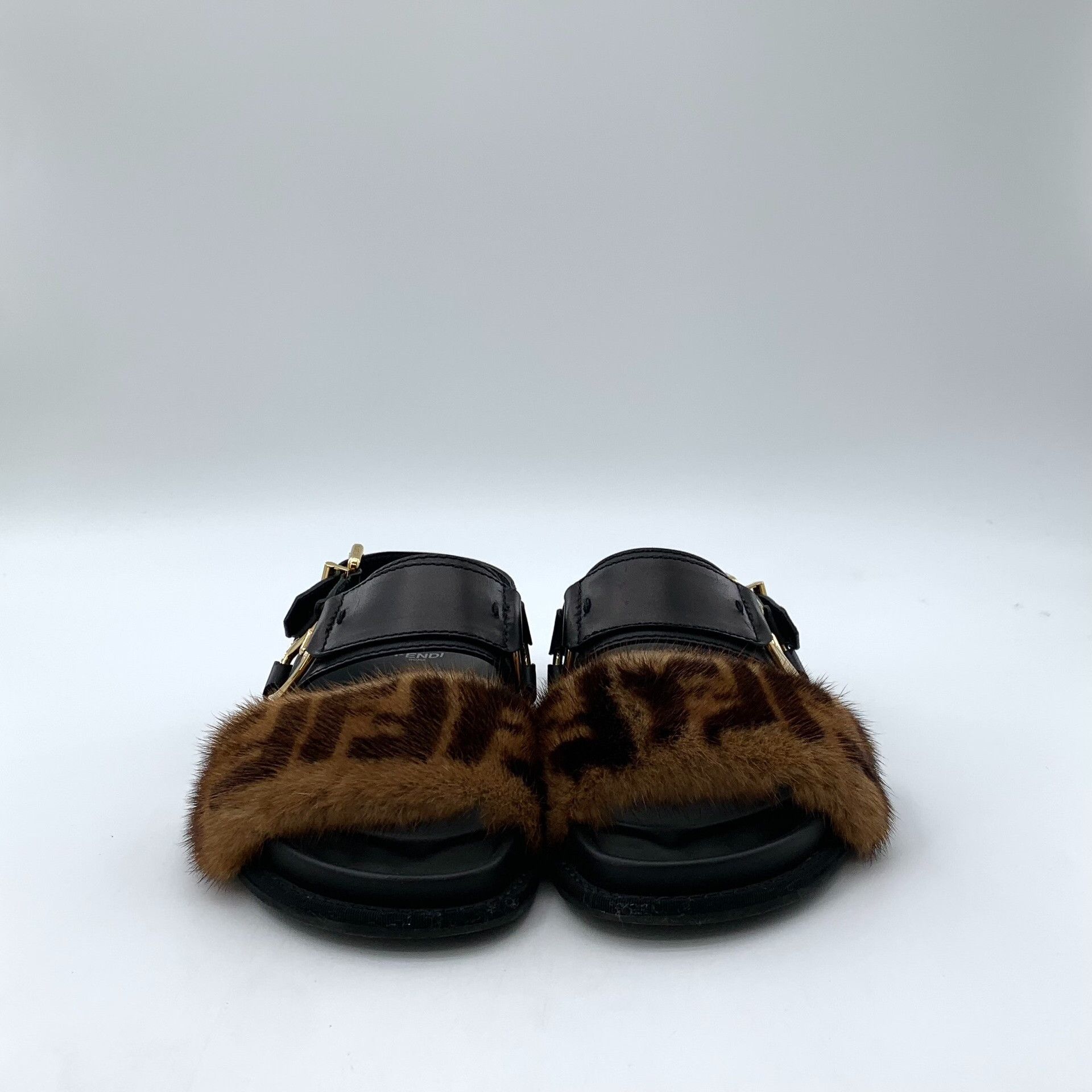 Fendi Fendi Retro Black Sandals 37 Women Size US 6.5 / IT 36.5 - 3 Thumbnail