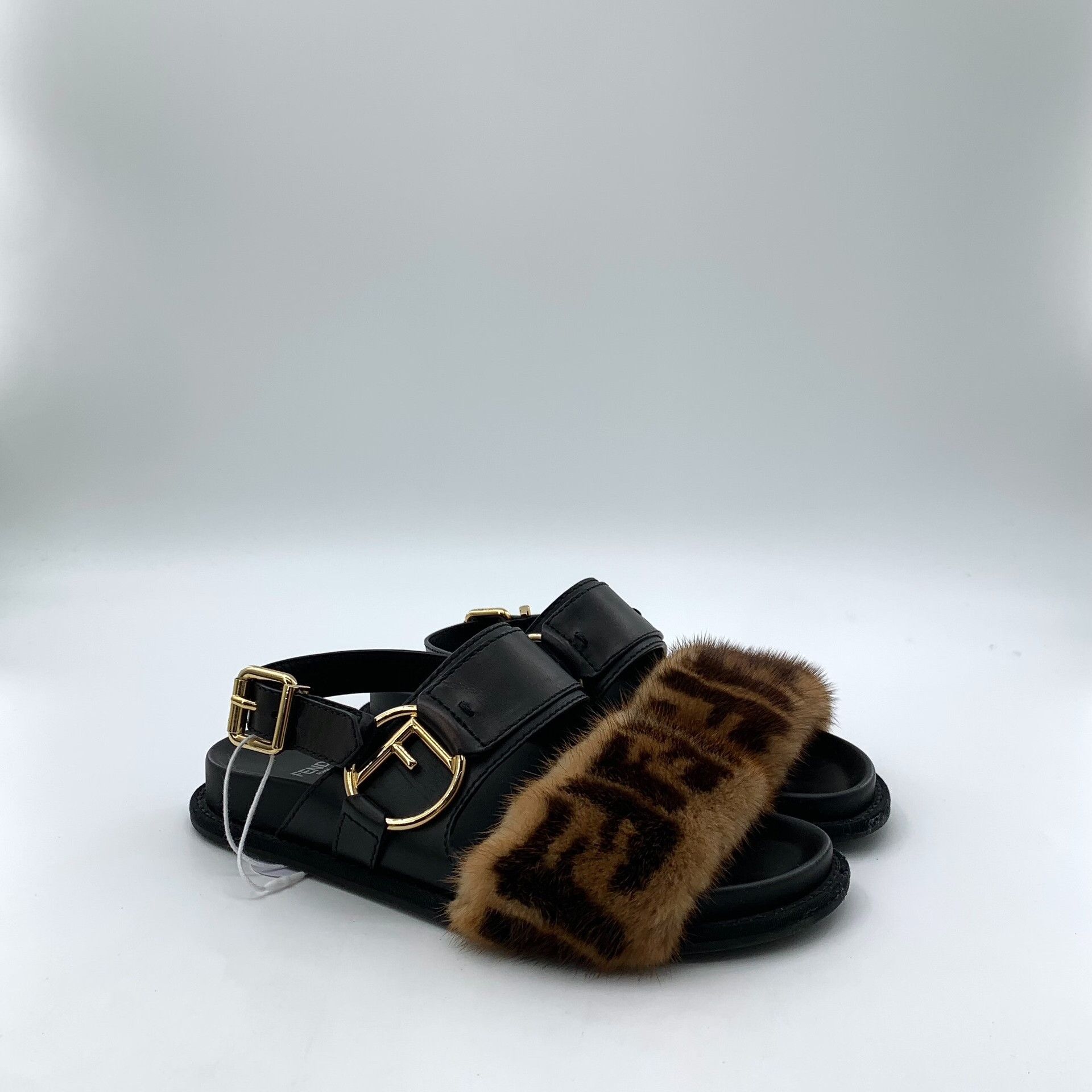 Fendi Fendi Retro Black Sandals 37 Women Size US 6.5 / IT 36.5 - 2 Thumbnail