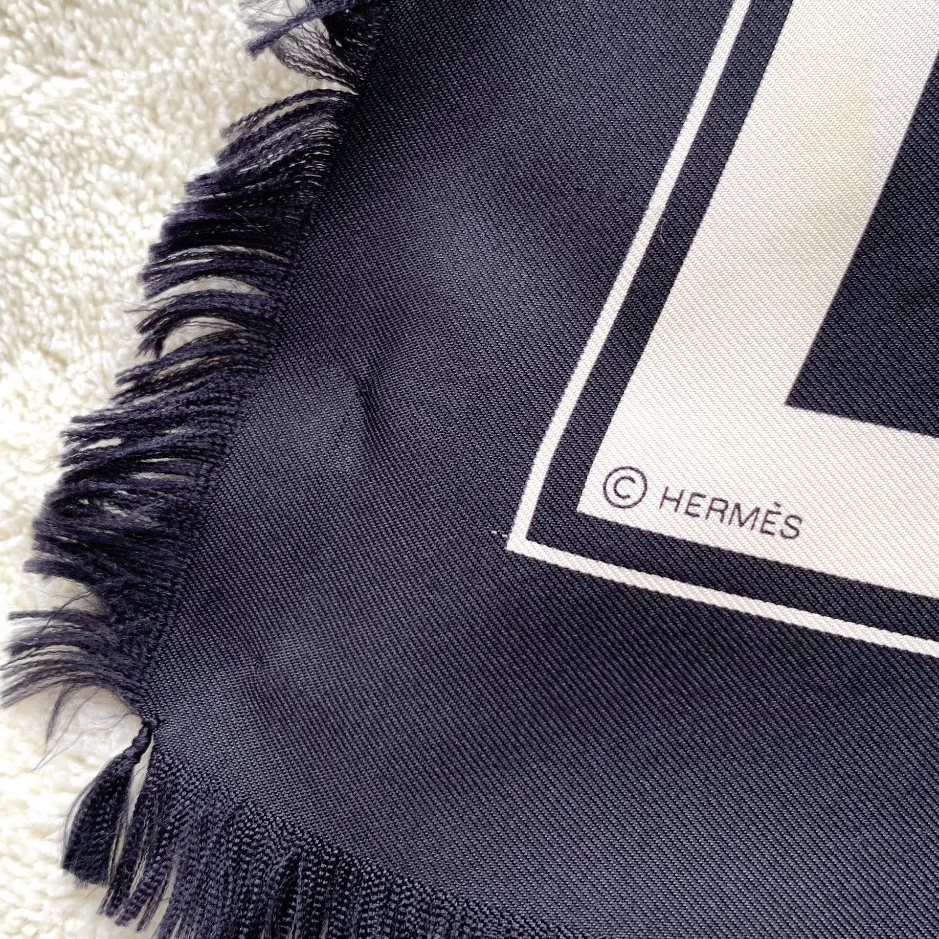 Hermes Hermes Black Scarf 37 Men Size ONE SIZE - 9 Thumbnail