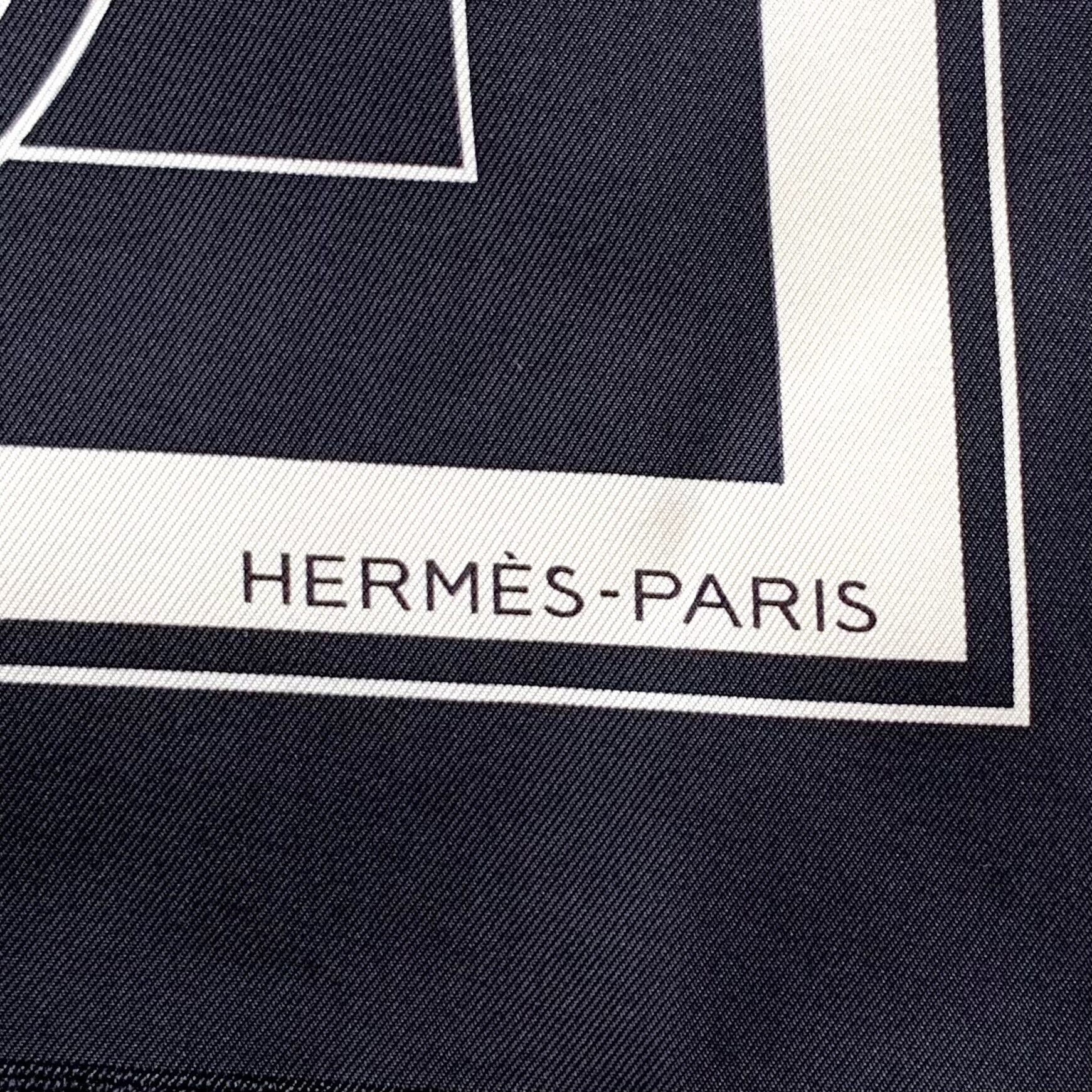Hermes Hermes Black Scarf 37 Men Size ONE SIZE - 5 Thumbnail