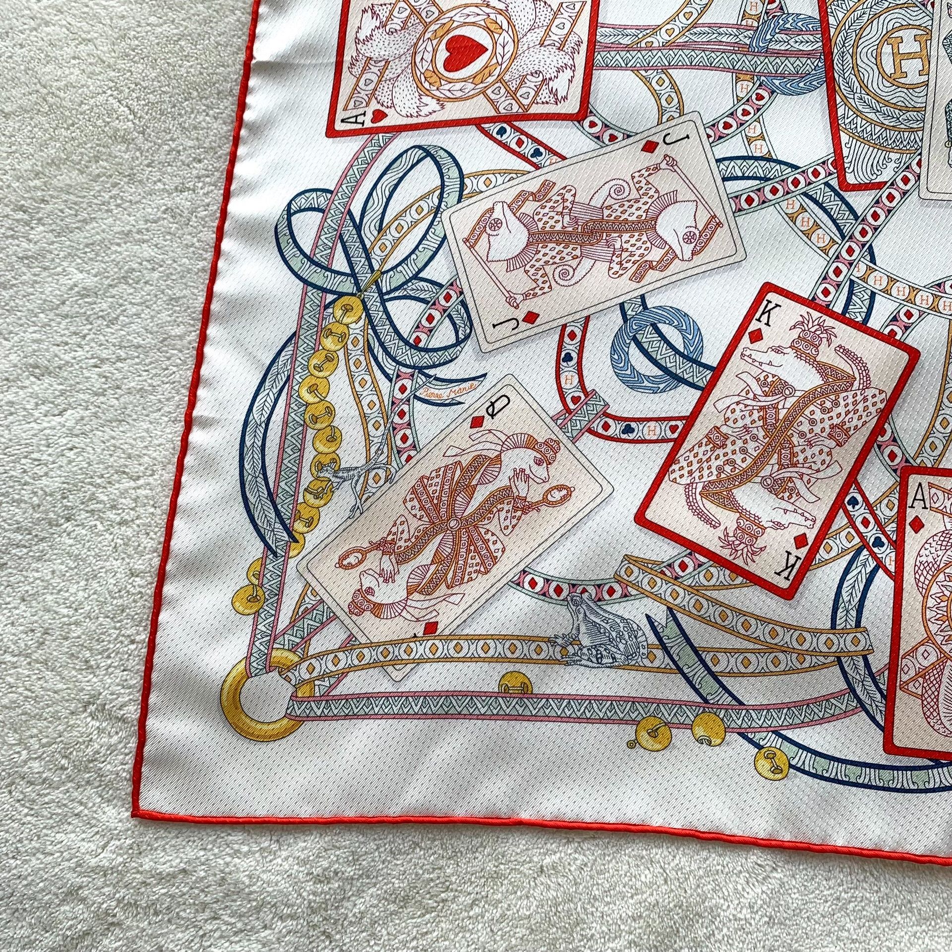 Hermes Hermes White Scarf 37 Men Size ONE SIZE - 4 Thumbnail
