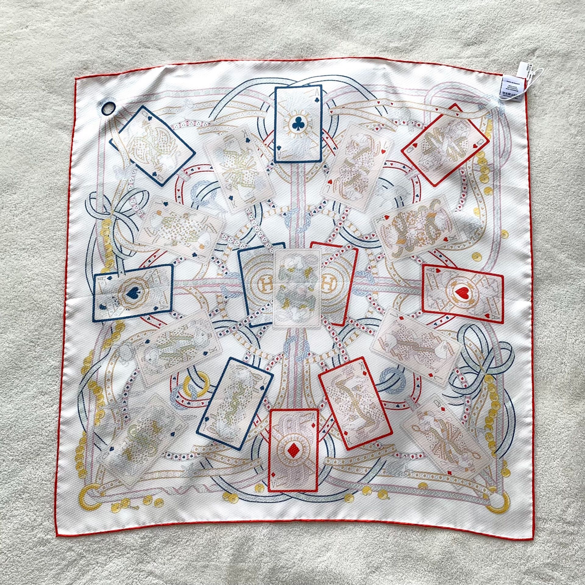 Hermes Hermes White Scarf 37 Men Size ONE SIZE - 2 Thumbnail