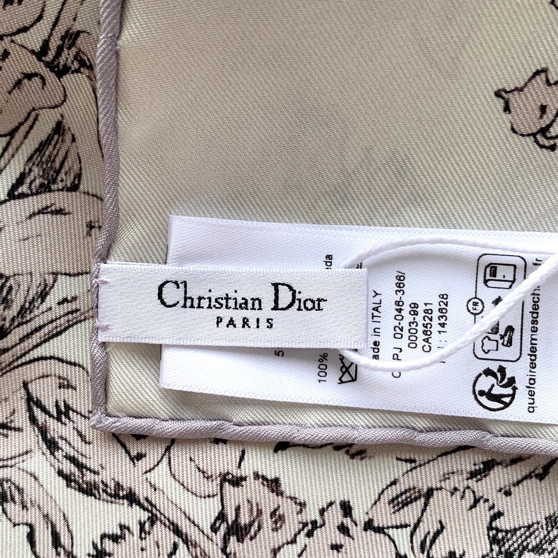 Dior Dior Printed Graphic White Scarf 37 Men Size ONE SIZE - 6 Thumbnail