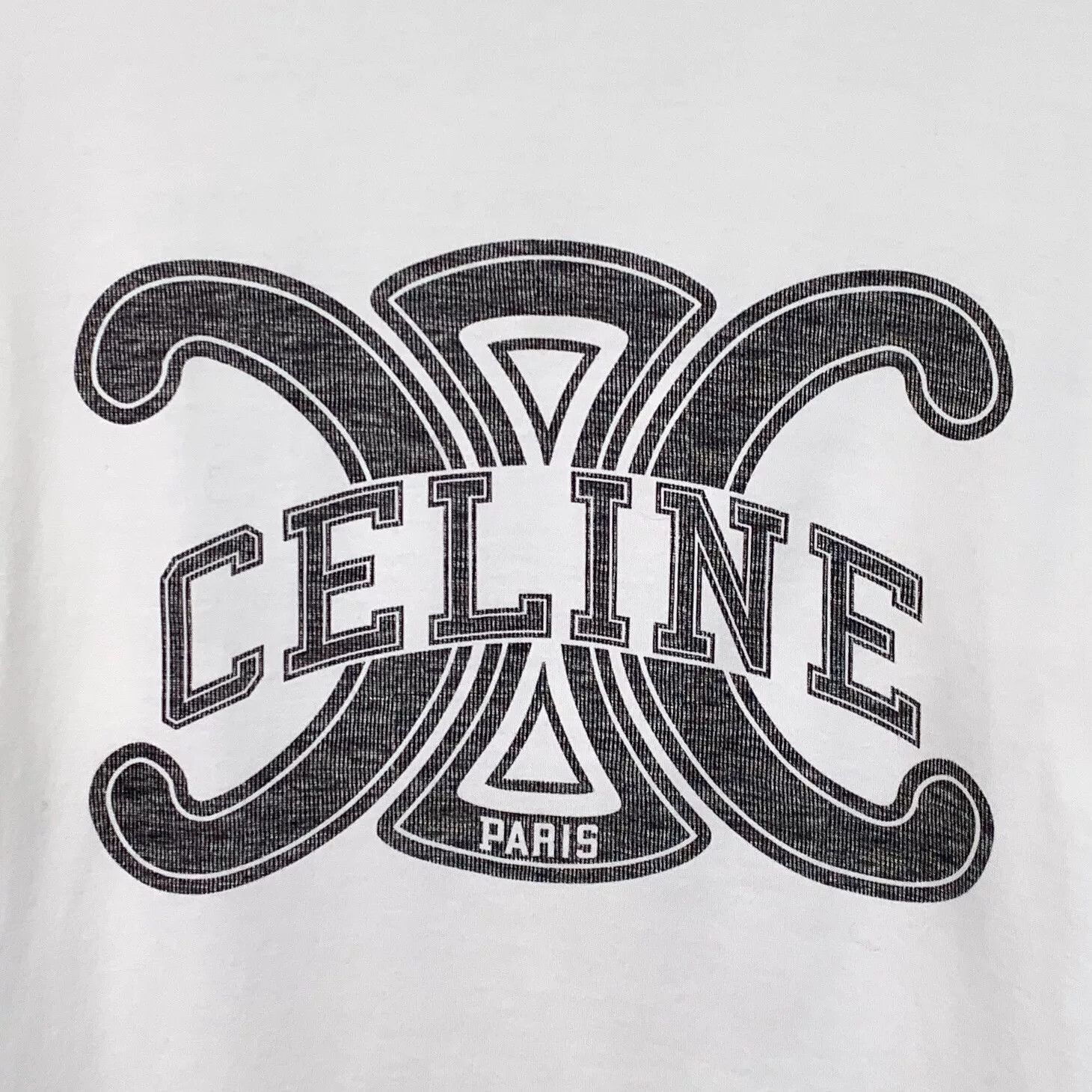 Celine Celine Retro Printed White T-Shirt XS Women Size XS / US 0-2 / IT 36-38 - 4 Thumbnail