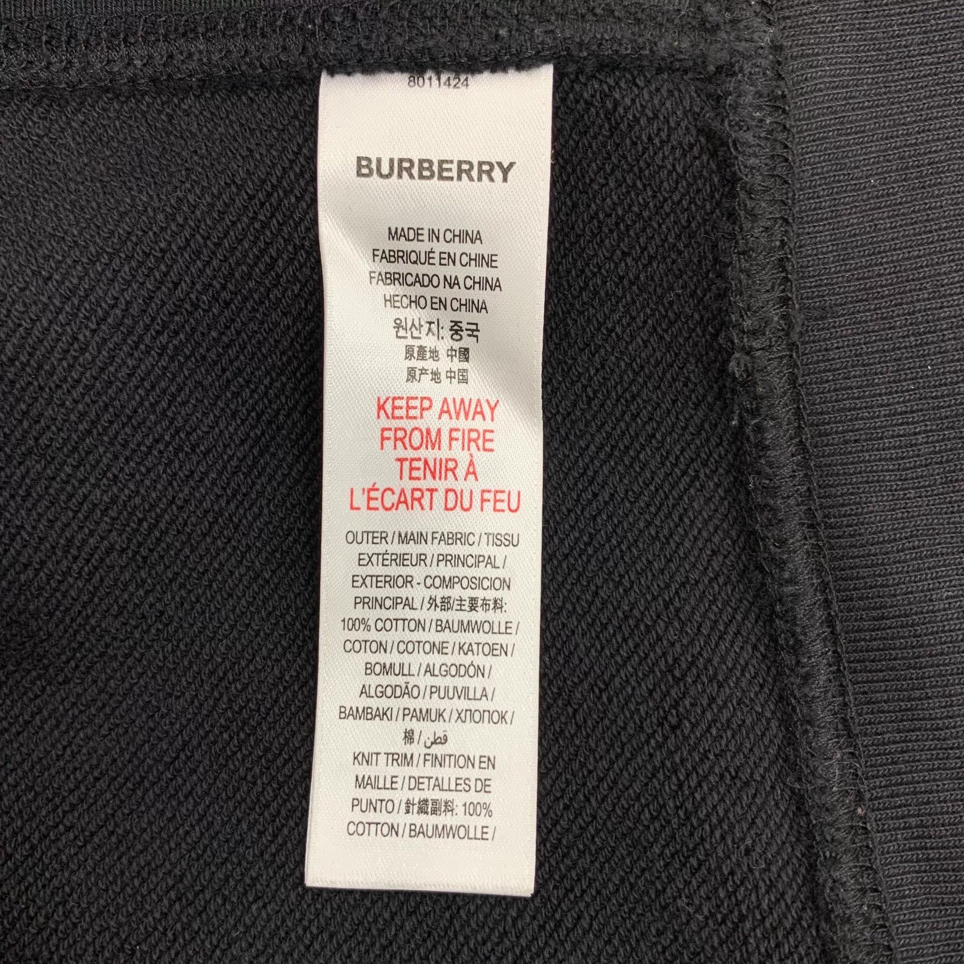 Burberry Burberry Retro Graphic Black Hoodie XS Women Size XS / US 0-2 / IT 36-38 - 6 Thumbnail