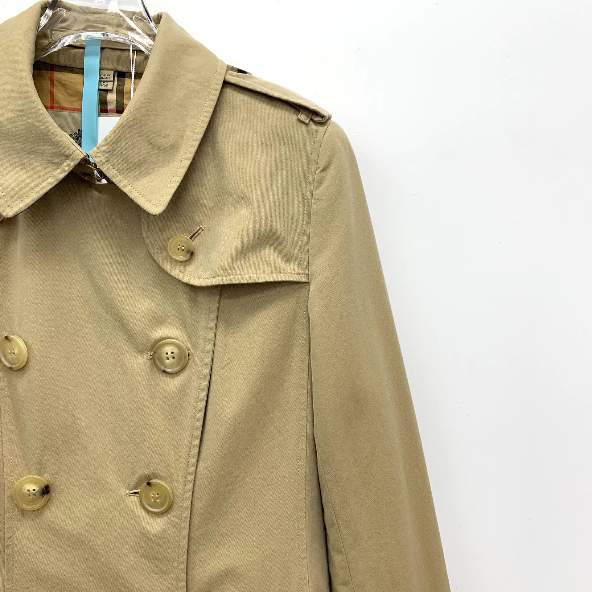 Burberry Burberry Cotton Brown Coat S Women Size S / US 4 / IT 40 - 3 Thumbnail