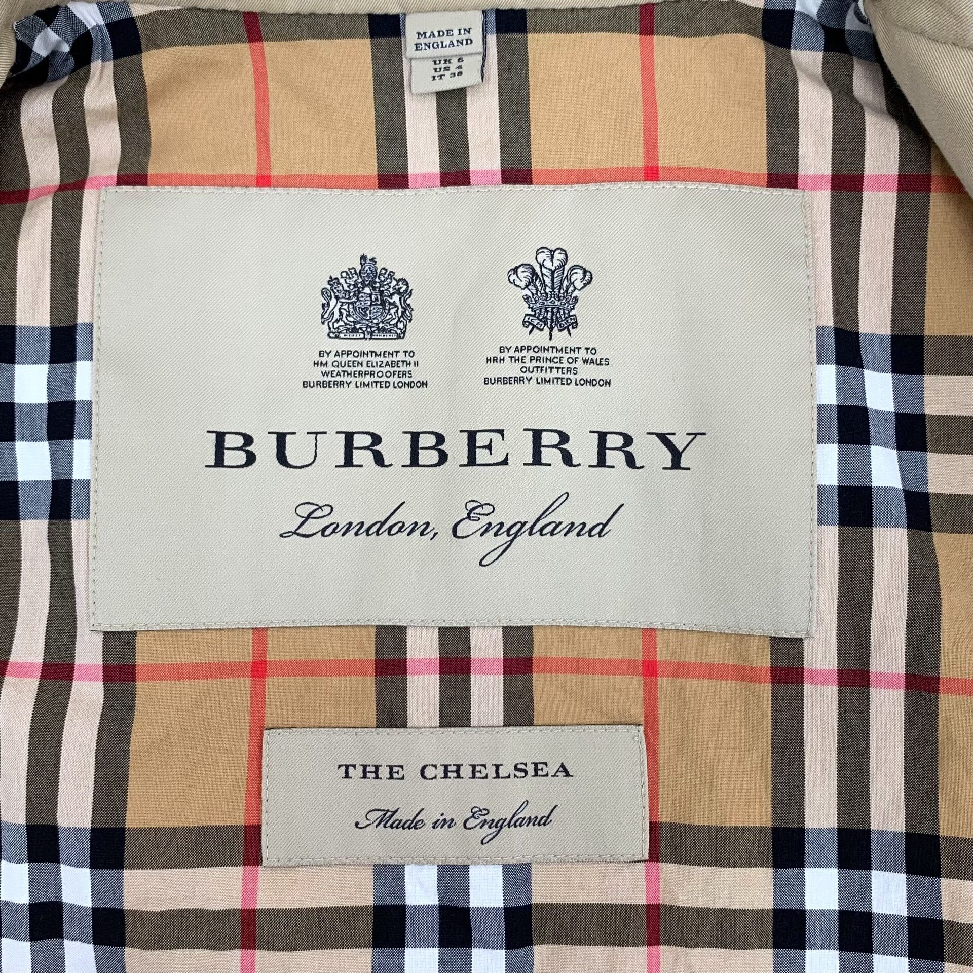 Burberry Burberry Cotton Brown Coat S Women Size S / US 4 / IT 40 - 5 Thumbnail