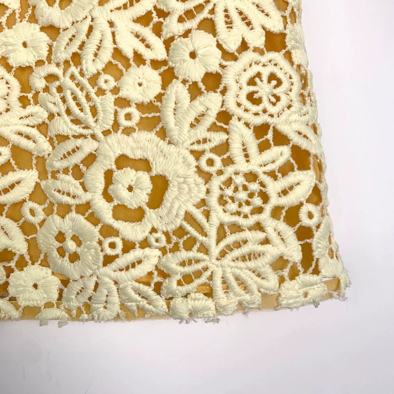 Miu Miu Miu Miu Casual Embroidered Yellow Skirt XS Women Size 24" / US 00 / IT 34 - 4 Thumbnail