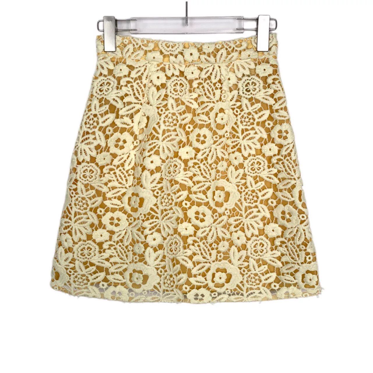 Miu Miu Miu Miu Casual Embroidered Yellow Skirt XS Women Size 24" / US 00 / IT 34 - 2 Thumbnail