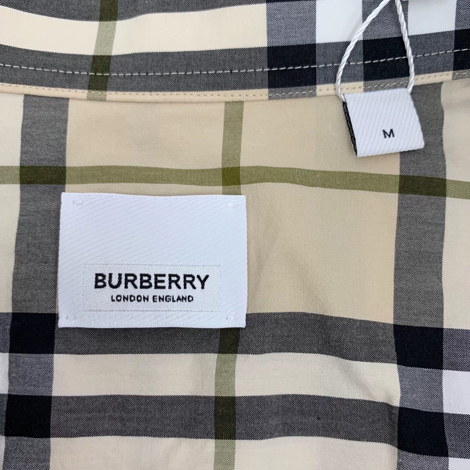 Burberry Burberry Plaid Cotton Beige Shirt M Men Size US M / EU 48-50 / 2 - 5 Thumbnail