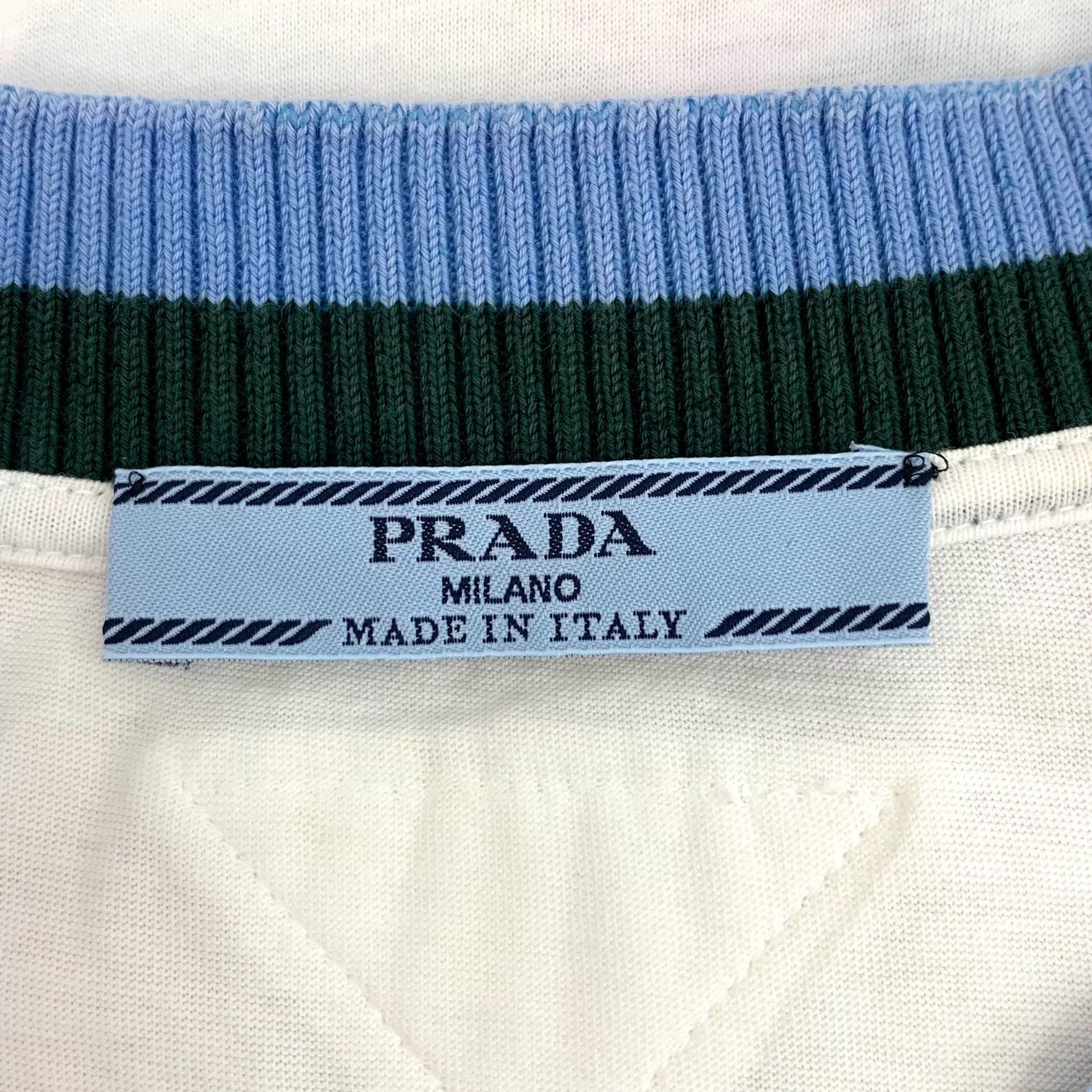 Prada Prada Cotton Printed White T-Shirt M Women Size M / US 6-8 / IT 42-44 - 6 Thumbnail
