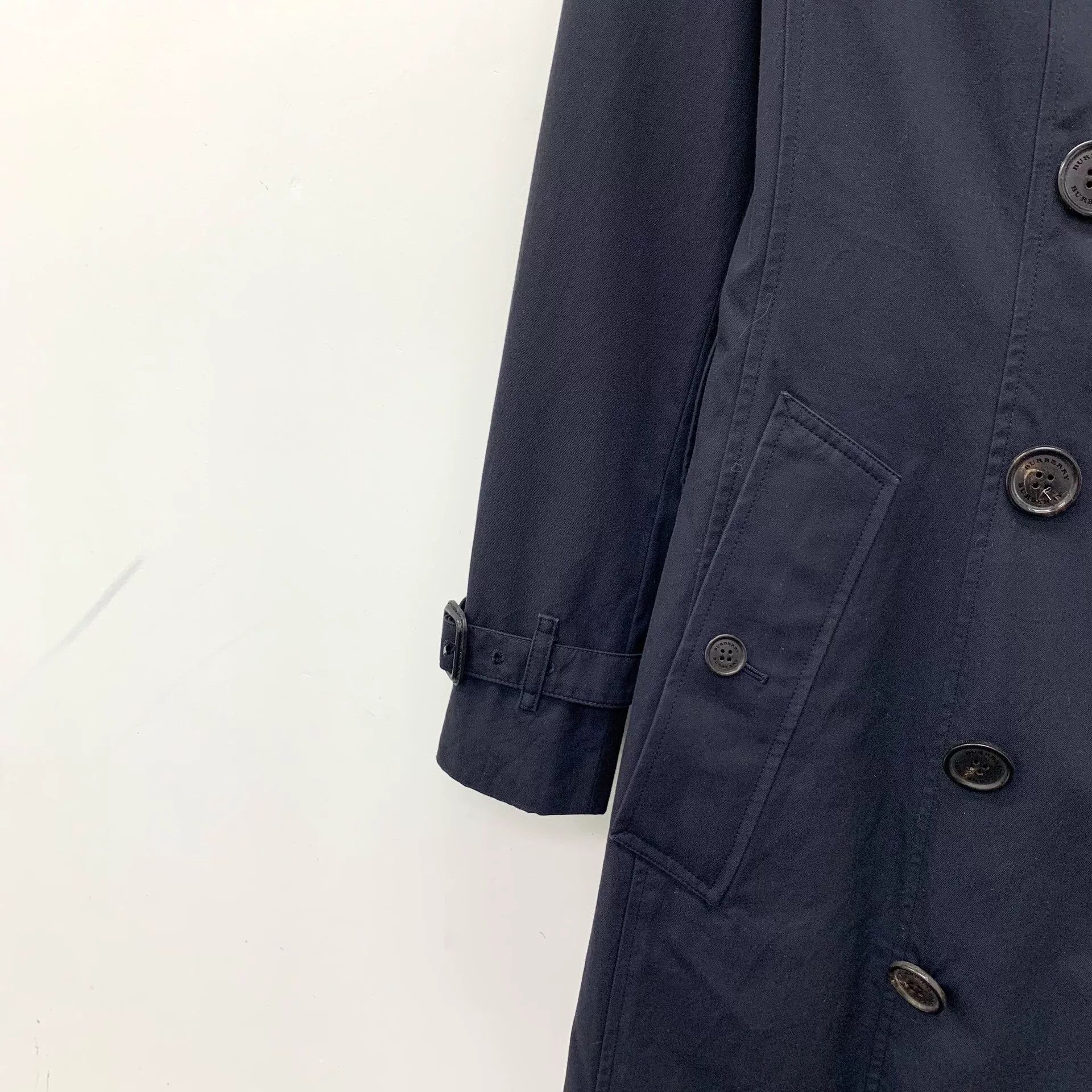 Burberry Burberry Cotton Black Coat XS Women Size XS / US 0-2 / IT 36-38 - 4 Thumbnail