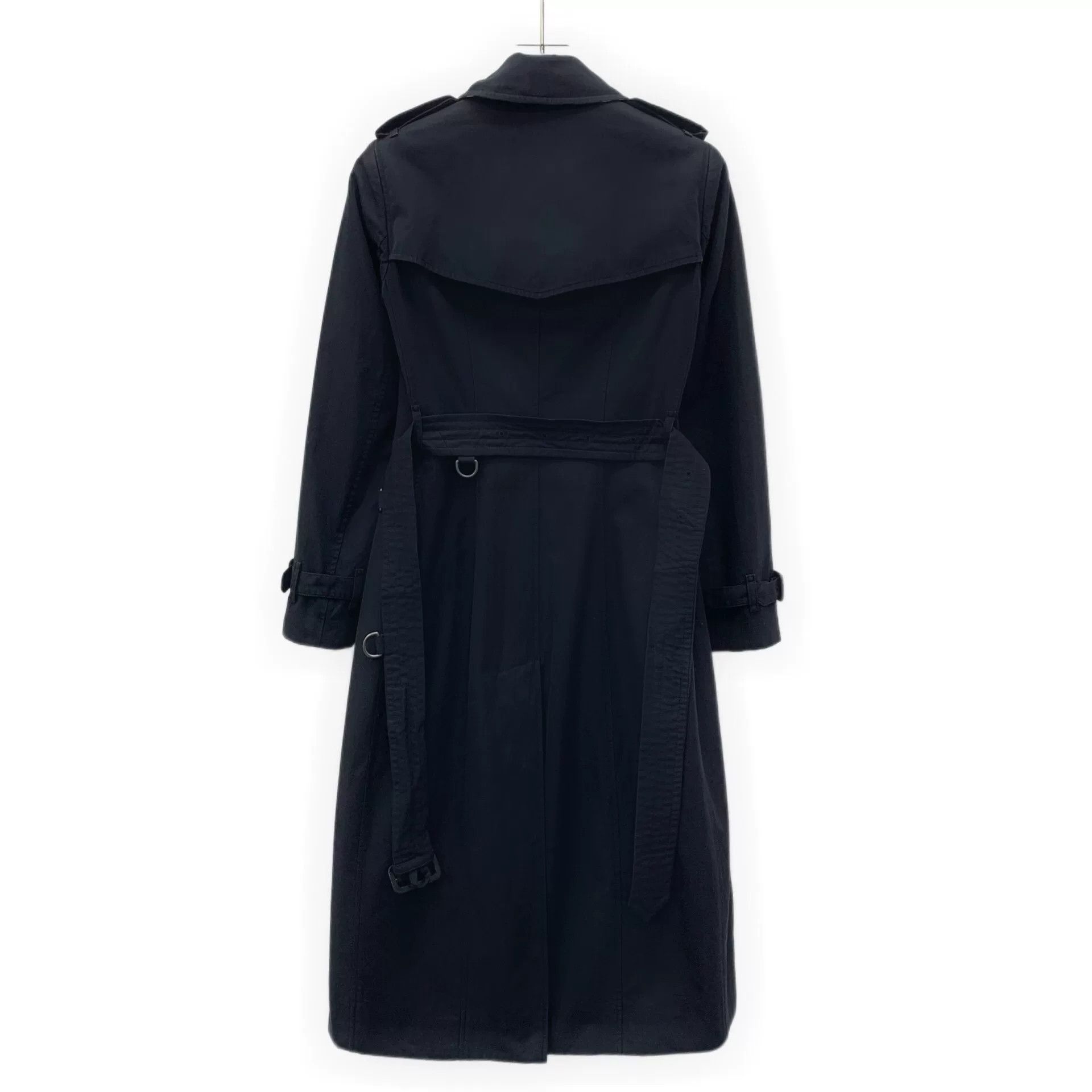 Burberry Burberry Cotton Black Coat XS Women Size XS / US 0-2 / IT 36-38 - 2 Thumbnail