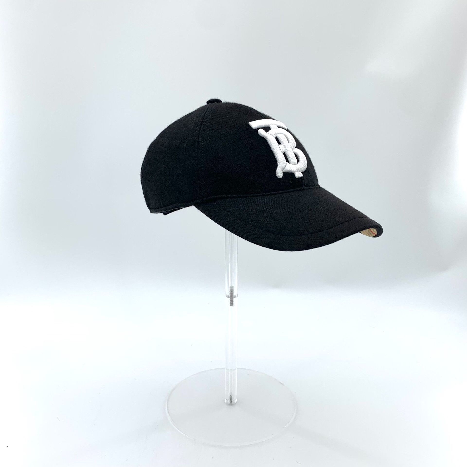 Burberry Burberry Cotton Embroidered Black Hat S Men Size ONE SIZE - 4 Thumbnail