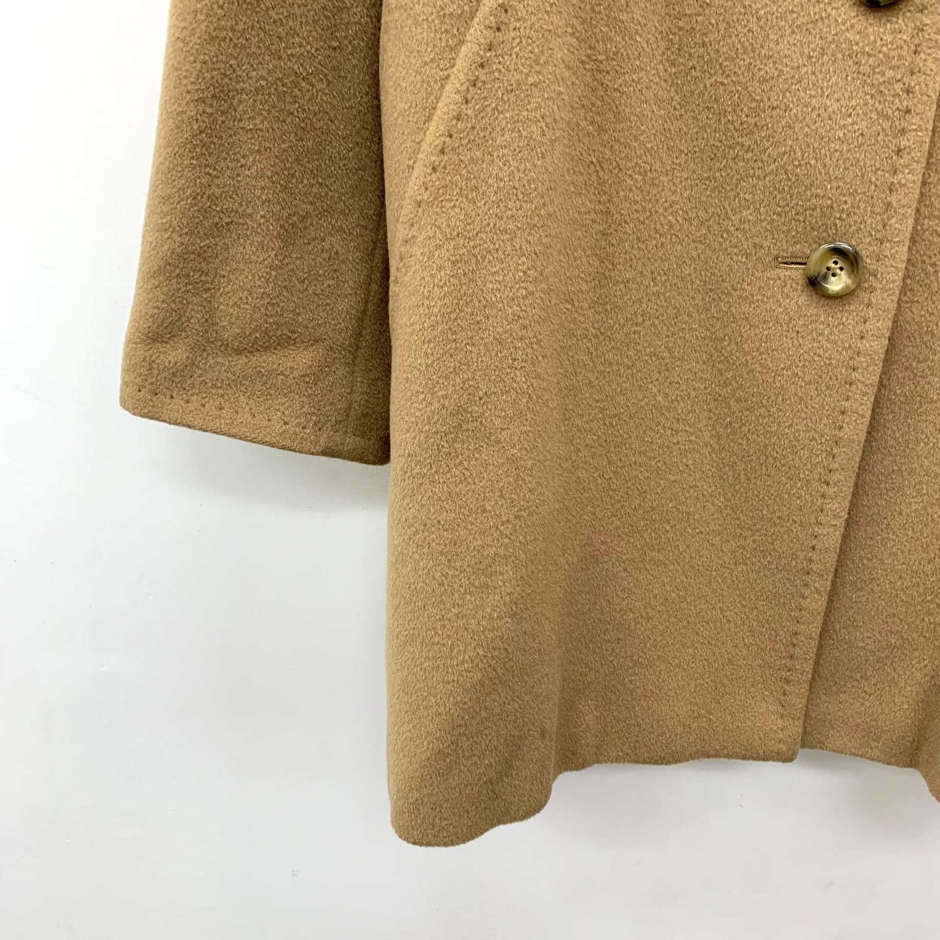 Max Mara Max Mara Wool Brown Coat S Women Size S / US 4 / IT 40 - 4 Thumbnail