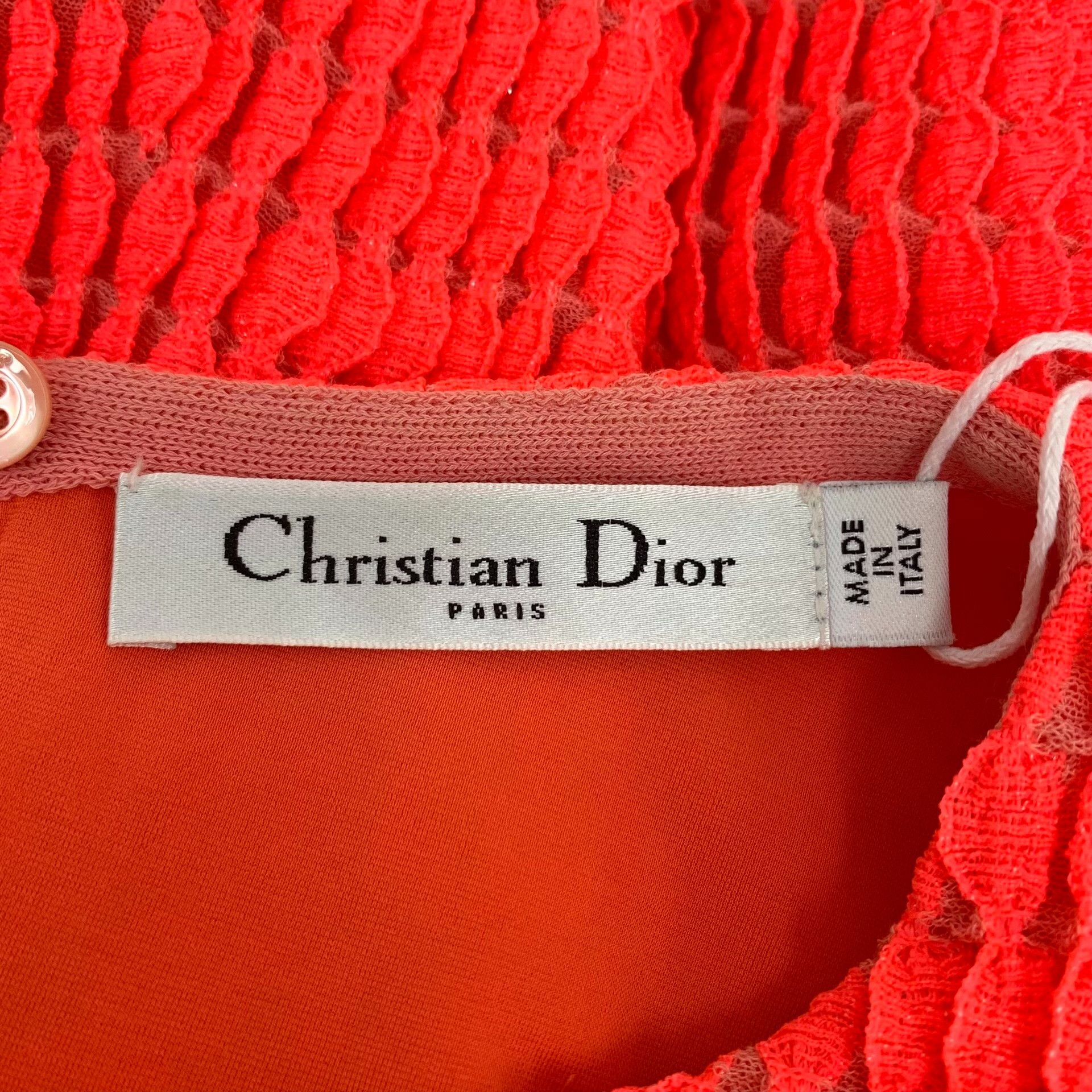 Dior Dior Embroidered Red Dress S Women Size S / US 4 / IT 40 - 6 Thumbnail