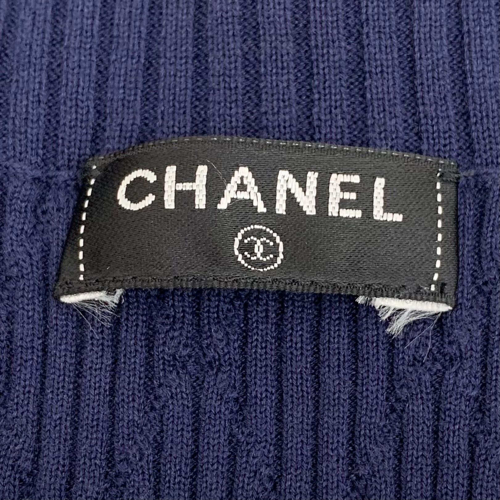 Chanel Chanel Cotton Blue Sweater 2XS Women Size XS / US 0-2 / IT 36-38 - 6 Thumbnail