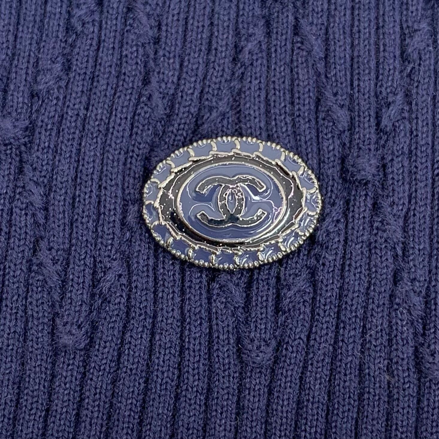 Chanel Chanel Cotton Blue Sweater 2XS Women Size XS / US 0-2 / IT 36-38 - 5 Thumbnail