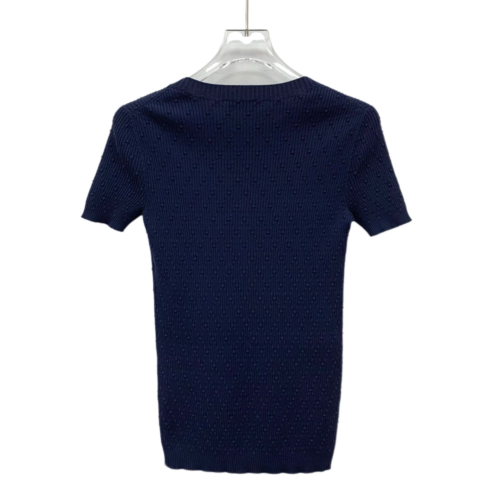 Chanel Chanel Cotton Blue Sweater 2XS Women Size XS / US 0-2 / IT 36-38 - 2 Thumbnail