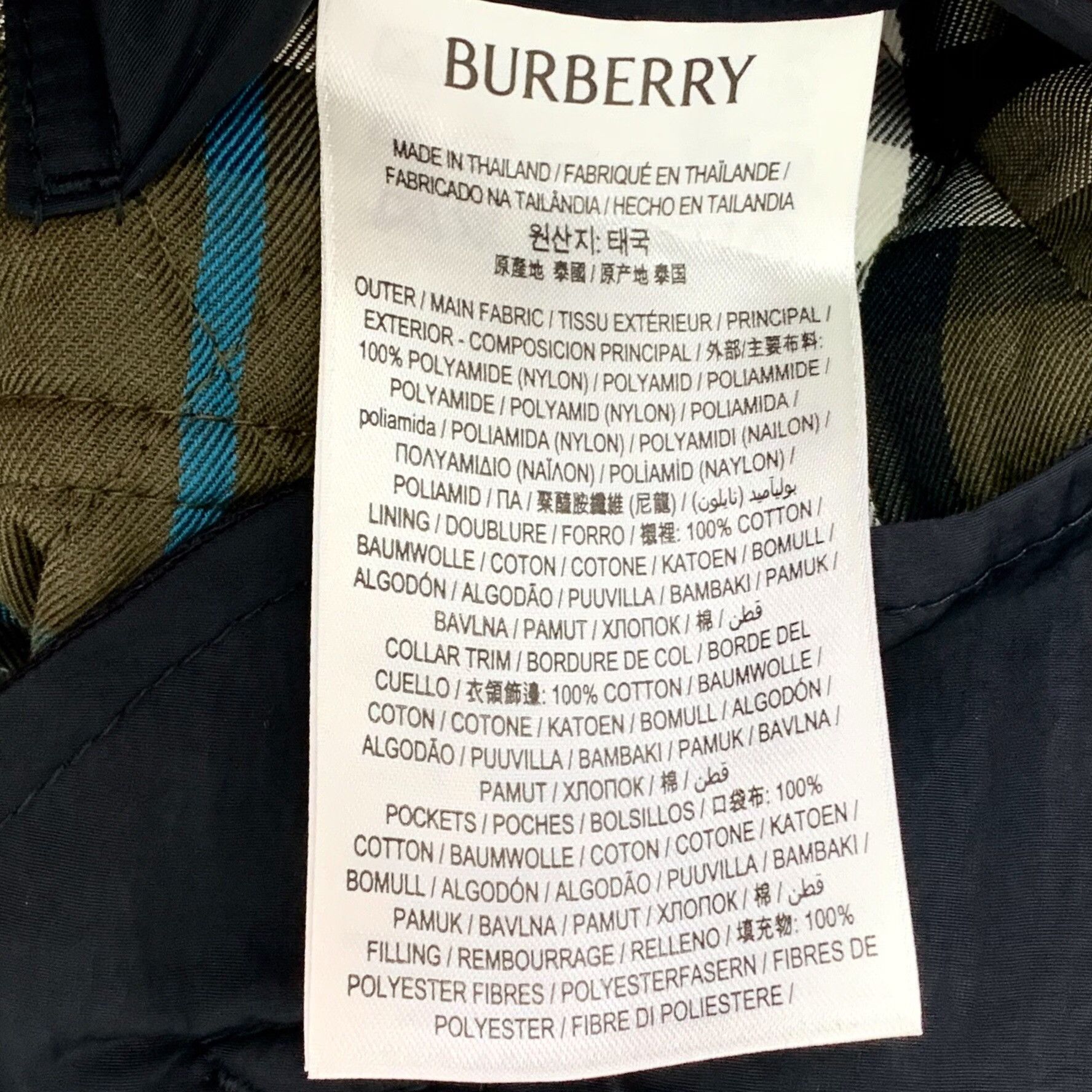 Burberry Burberry Nylon Plaid Blue Down Jacket S Women Size S / US 4 / IT 40 - 7 Thumbnail