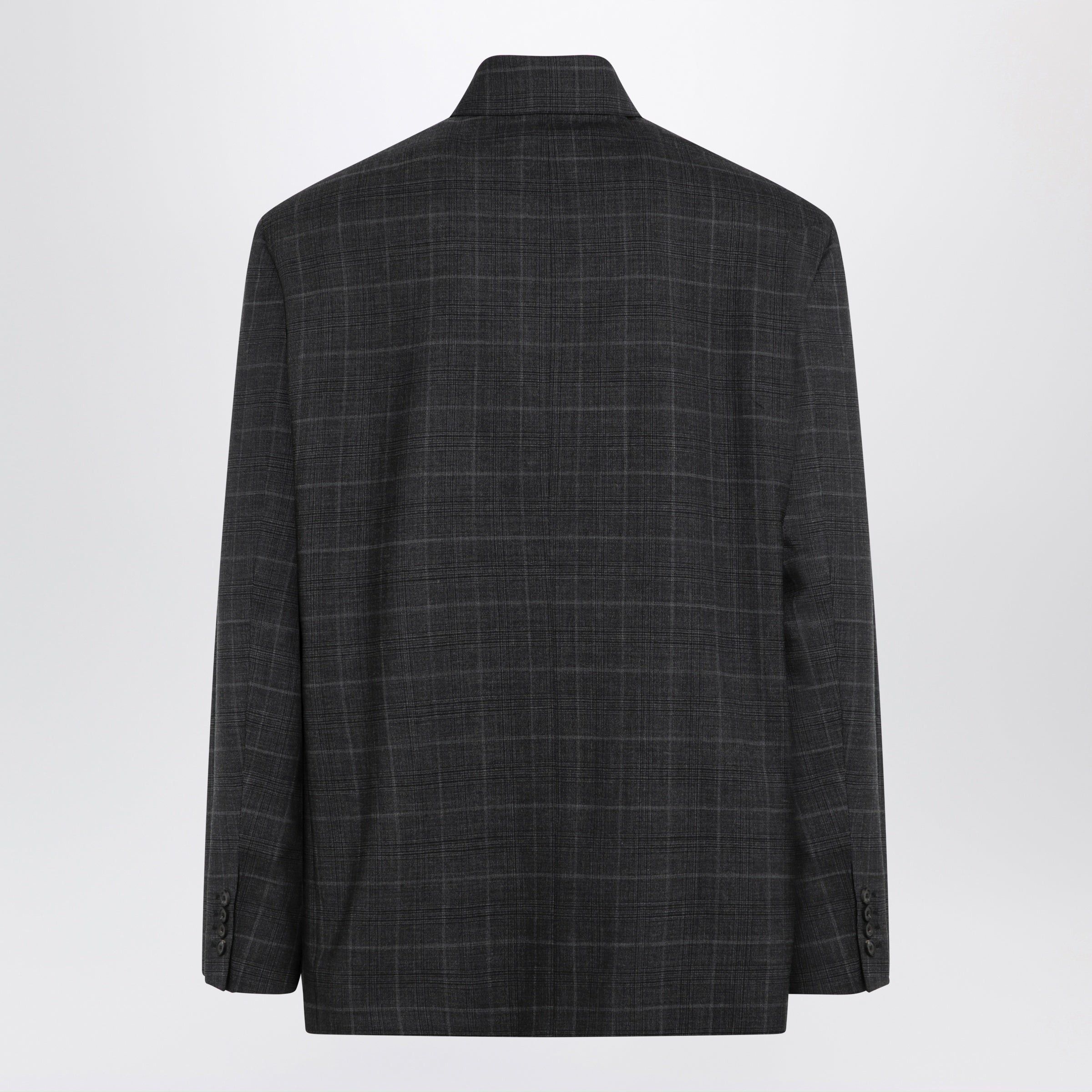 Balenciaga Balenciaga Grey Check Wool Jacket Size US S / EU 44-46 / 1 - 2 Thumbnail