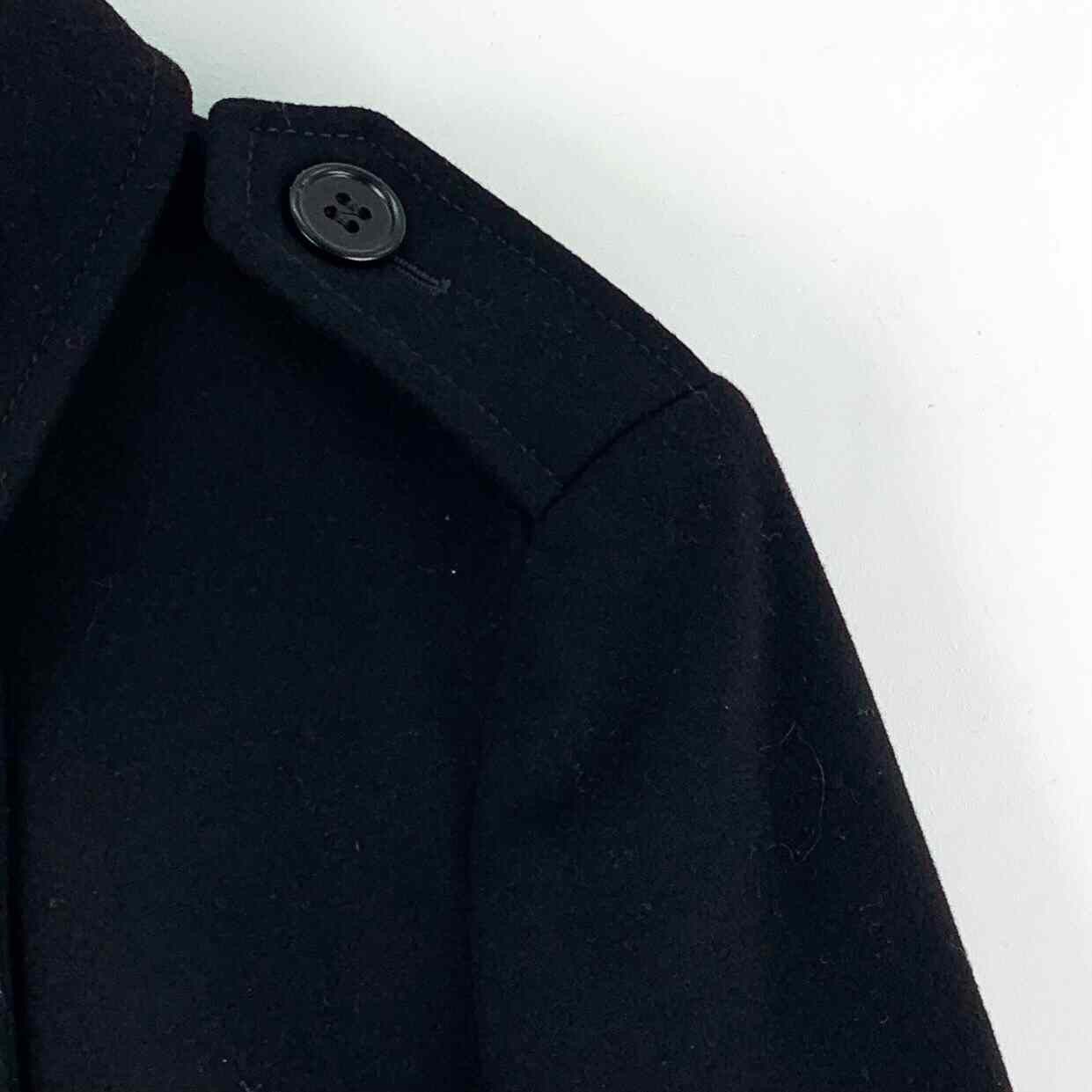 Valentino Valentino Wool Black Coat XS Women Size XS / US 0-2 / IT 36-38 - 3 Thumbnail