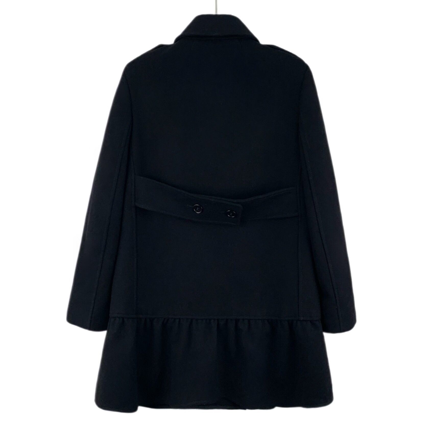Valentino Valentino Wool Black Coat XS Women Size XS / US 0-2 / IT 36-38 - 2 Thumbnail