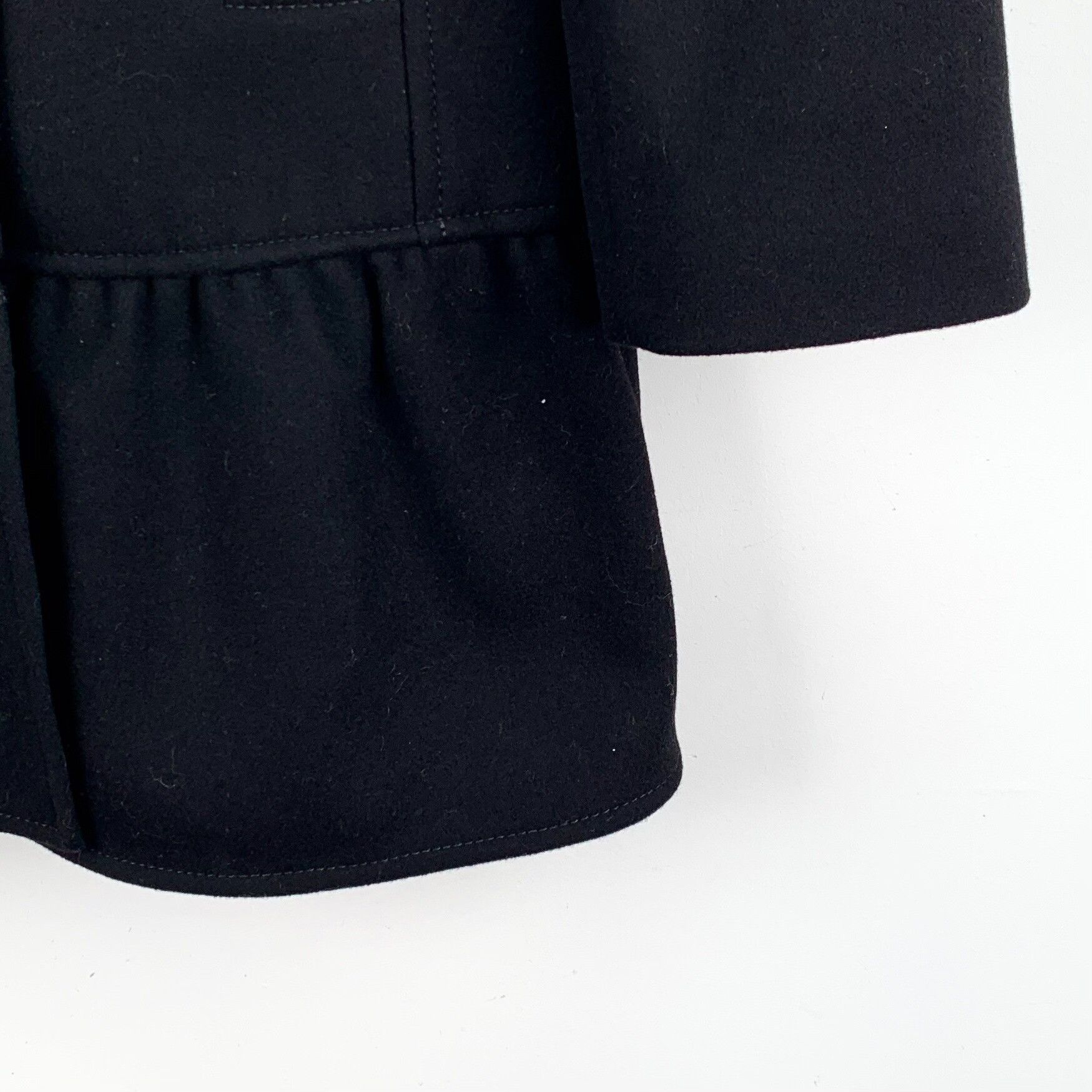 Valentino Valentino Wool Black Coat XS Women Size XS / US 0-2 / IT 36-38 - 4 Thumbnail