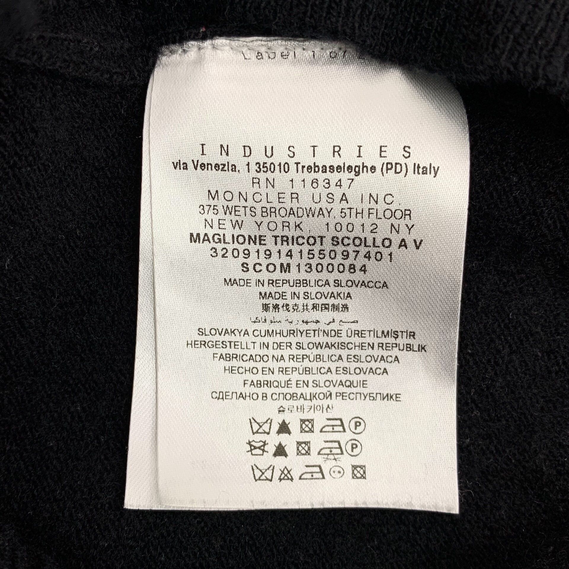 Moncler Moncler Wool Black Sweater XXL Men Size US XXL / EU 58 / 5 - 8 Thumbnail