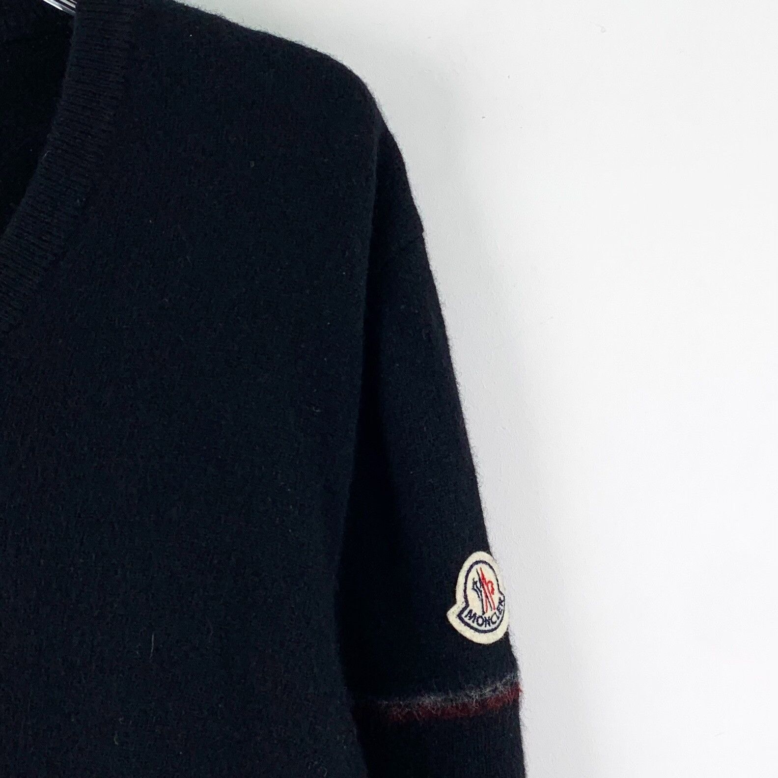 Moncler Moncler Wool Black Sweater XXL Men Size US XXL / EU 58 / 5 - 3 Thumbnail