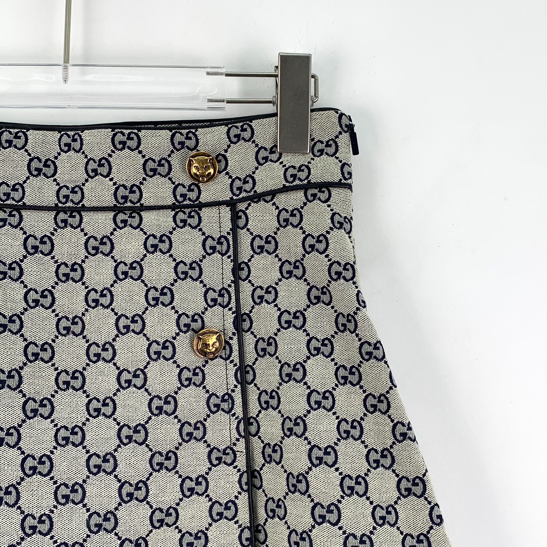 Gucci Gucci Retro Cotton Gray Skirt L Women Size 30" / US 8 / IT 44 - 3 Thumbnail