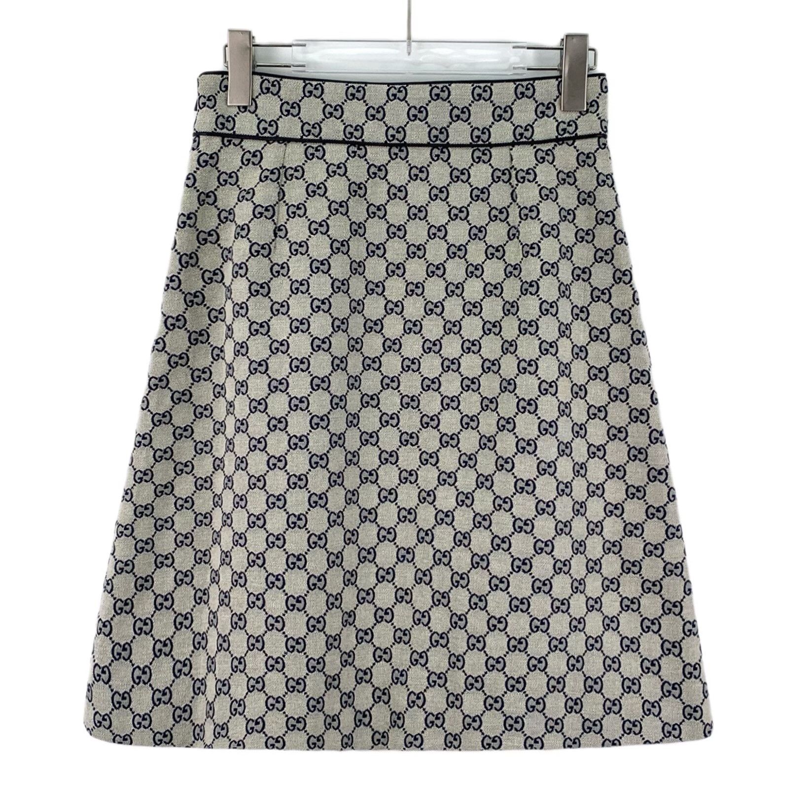 Gucci Gucci Retro Cotton Gray Skirt L Women Size 30" / US 8 / IT 44 - 2 Thumbnail