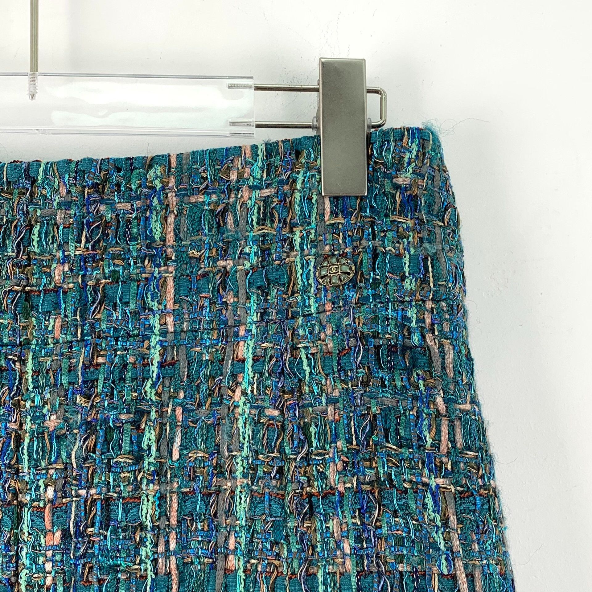 Chanel Chanel Cotton Plaid Blue Skirt M Women Size 28" / US 6 / IT 42 - 3 Thumbnail