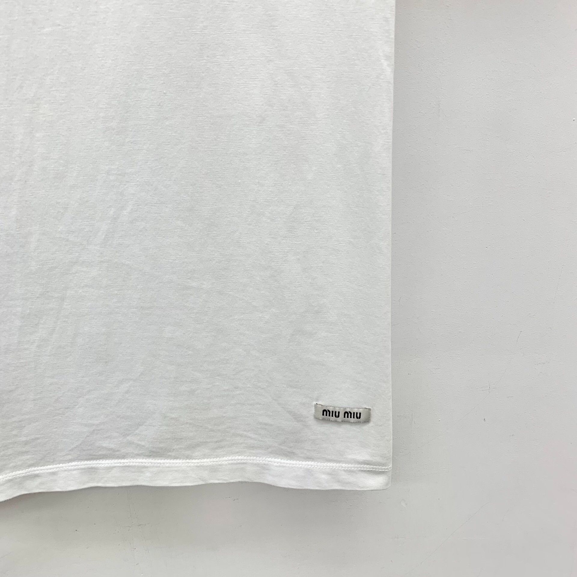 Miu Miu Miu Miu Cotton White T-Shirt M Women Size M / US 6-8 / IT 42-44 - 4 Thumbnail
