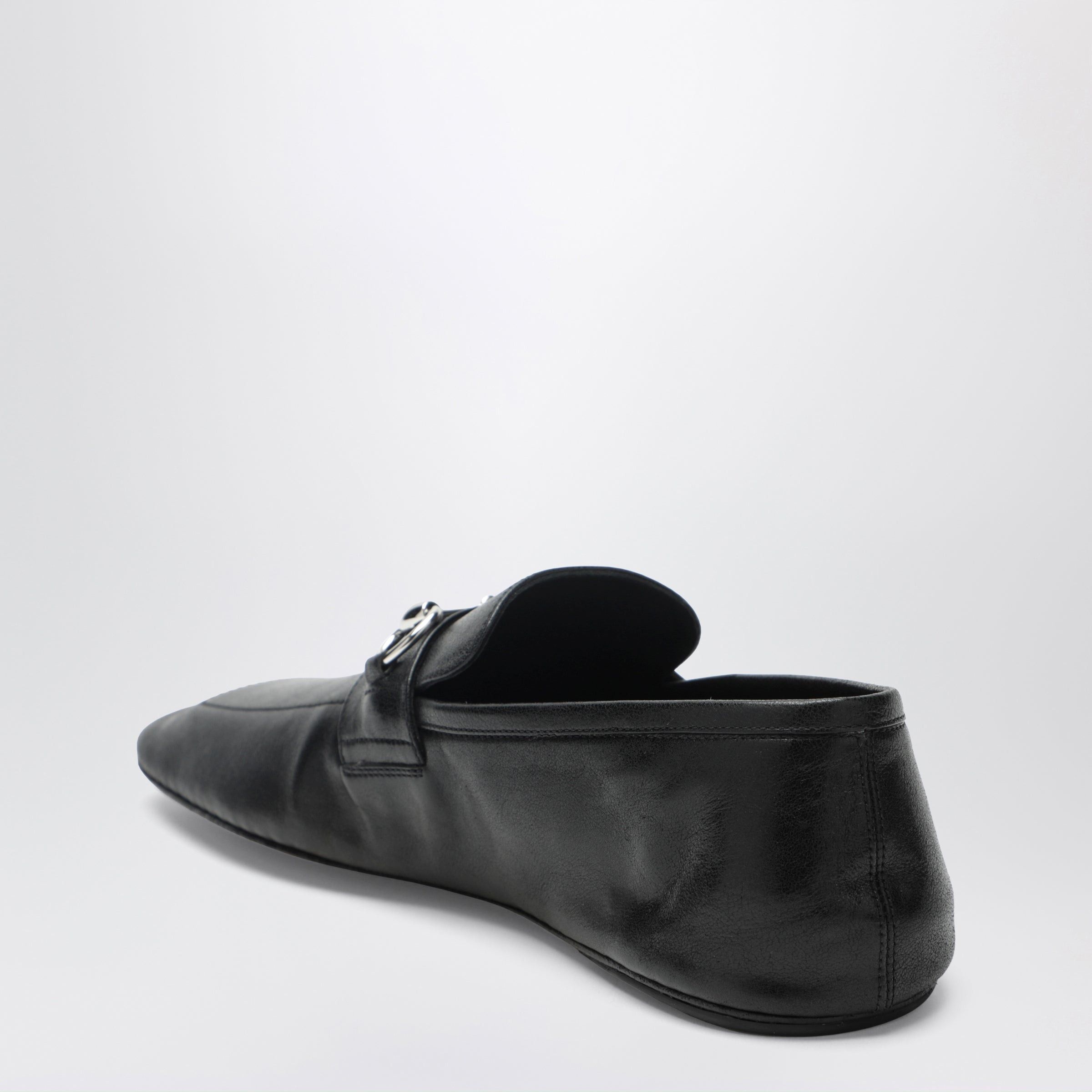 Gucci Gucci Black Leather Horsebit Loafers With Silver Hardware Size US 10.5 / EU 43-44 - 2 Thumbnail