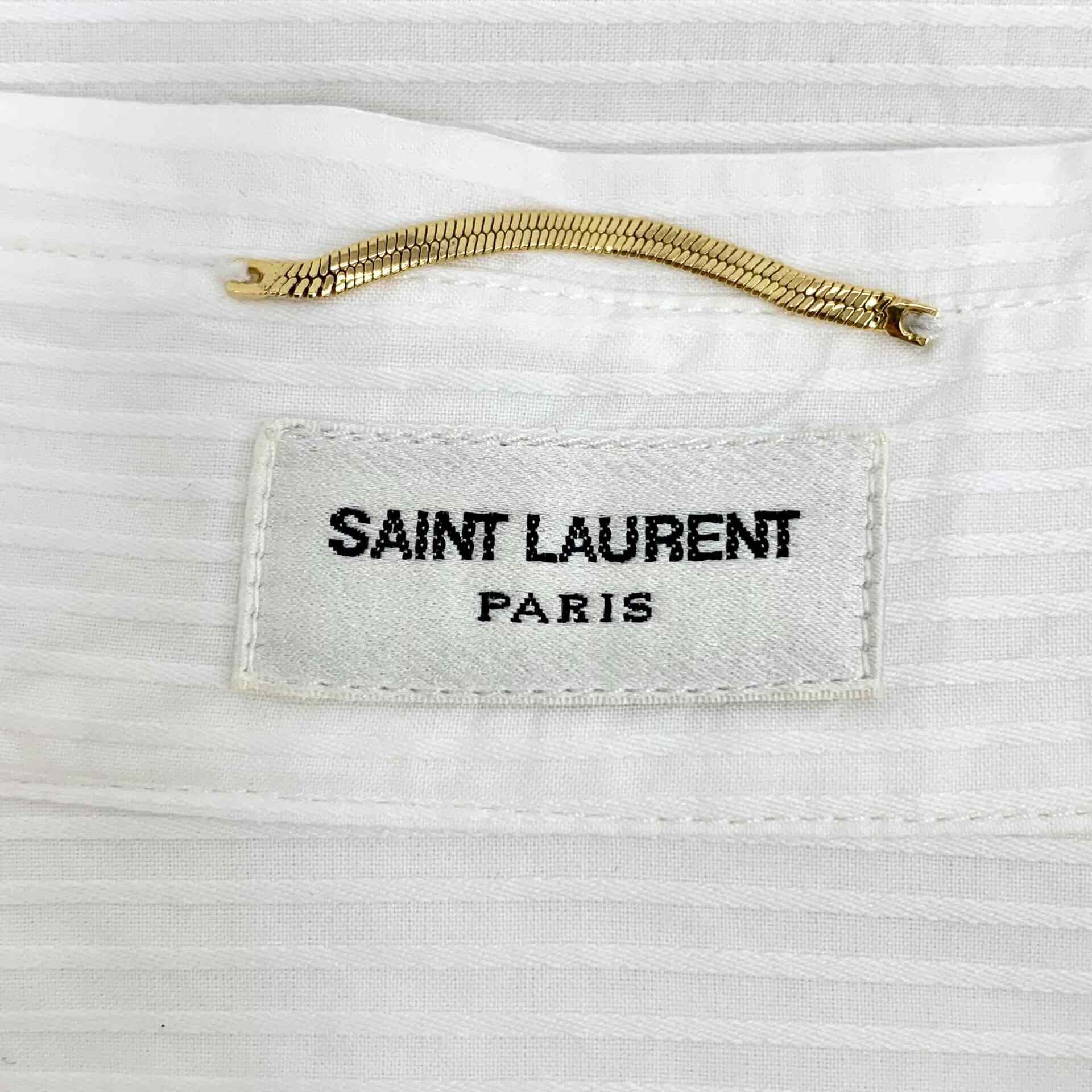 Saint Laurent Paris Saint Laurent Paris White Button Up S Women Size S / US 4 / IT 40 - 5 Thumbnail