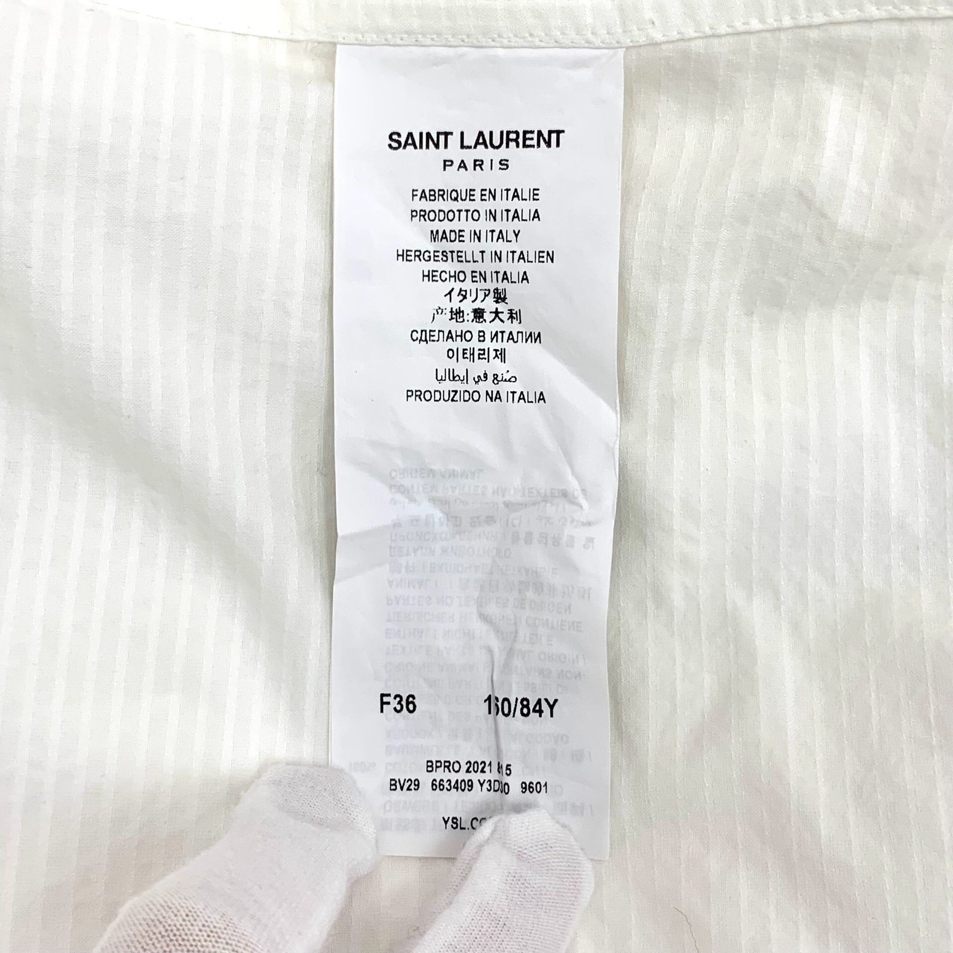 Saint Laurent Paris Saint Laurent Paris White Button Up S Women Size S / US 4 / IT 40 - 6 Thumbnail
