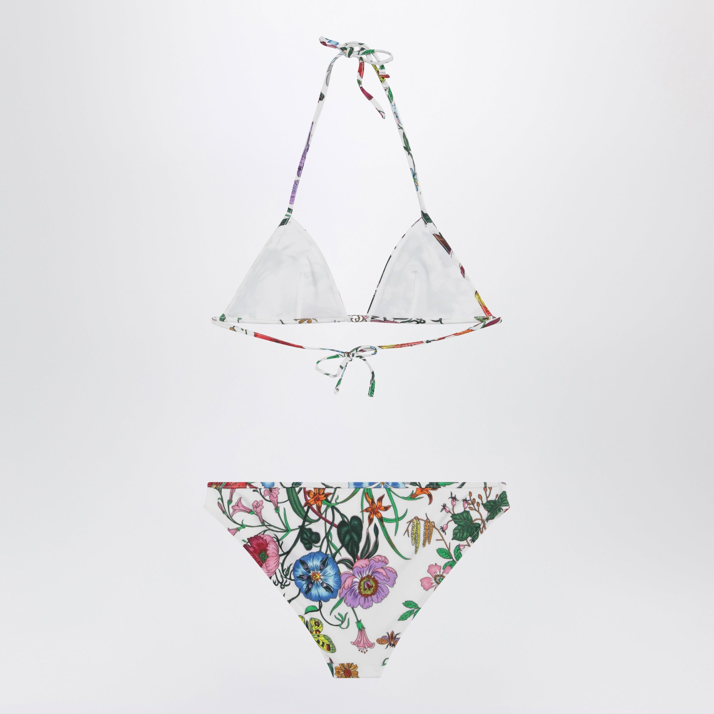 Gucci Gucci Sparkling Jersey Bikini With Gucci Flora Print Size ONE SIZE - 2 Thumbnail