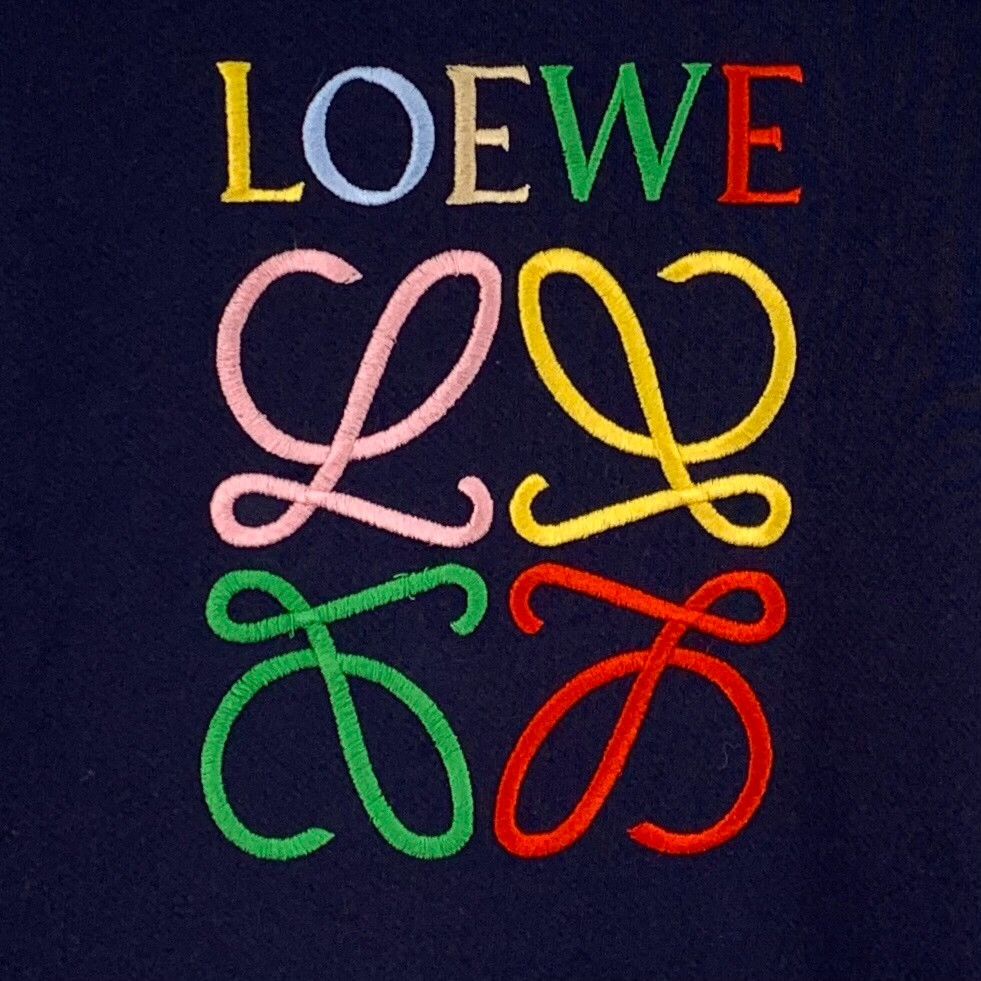 Loewe Loewe Retro Embroidered Blue Hoodie XS Women Size XS / US 0-2 / IT 36-38 - 4 Thumbnail