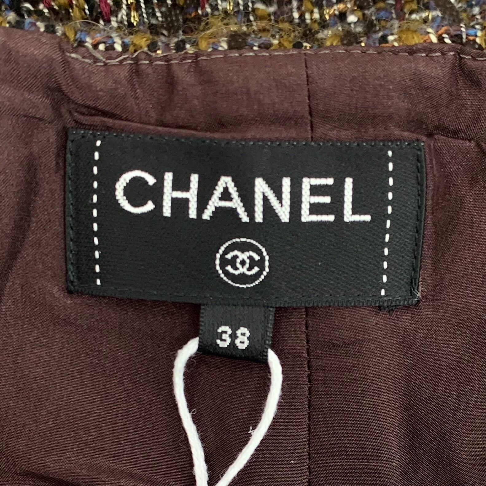 Chanel Chanel Knit Plaid Brown Skirt M Women Size 28" / US 6 / IT 42 - 6 Thumbnail